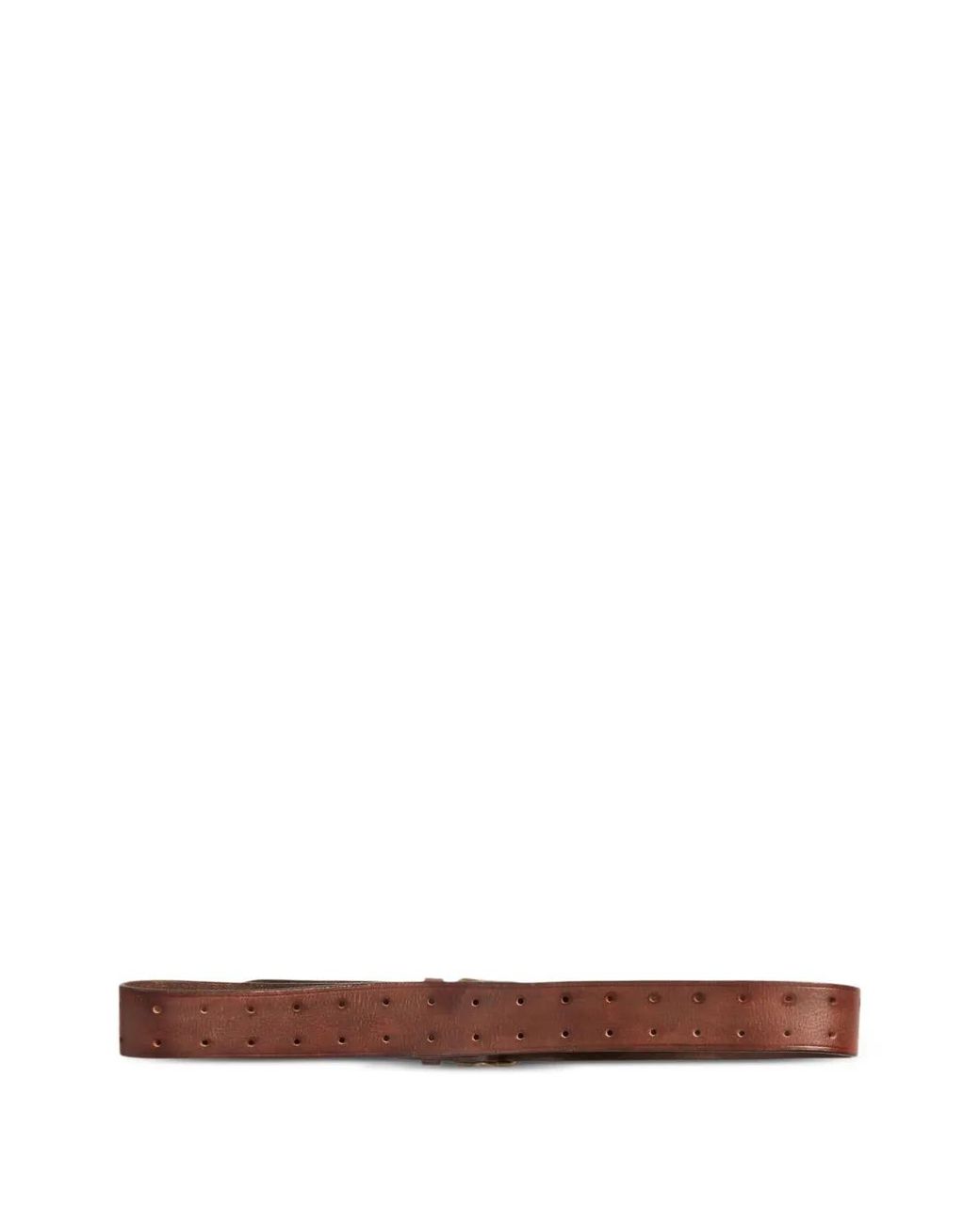 RRL White Ceinture En Cuir À Détails De Perforations for men