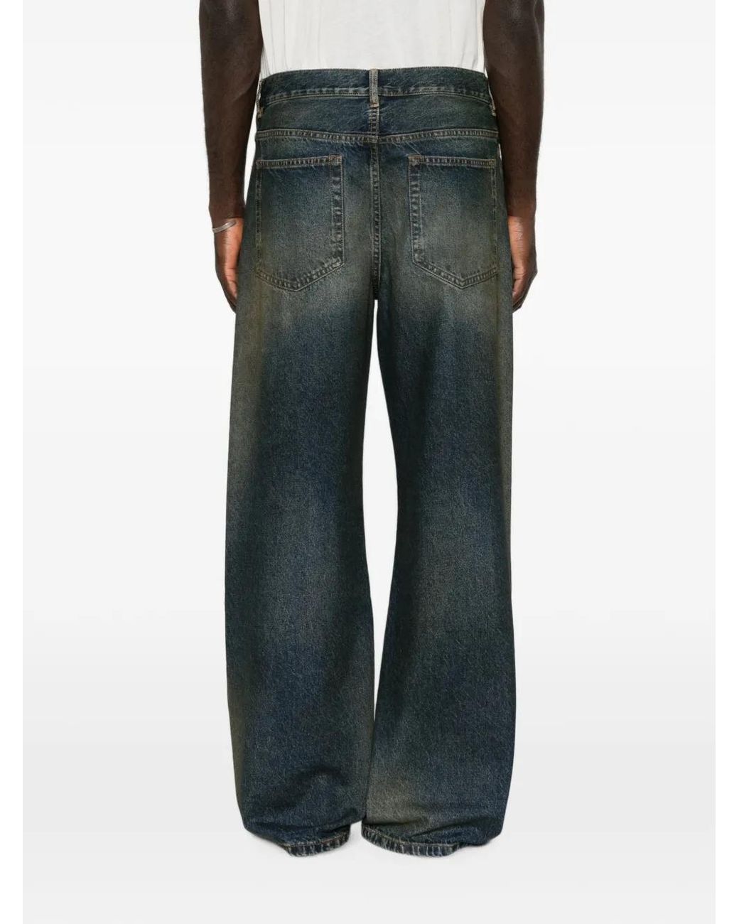 Ann Demeulemeester Gray Faded Wide-Leg Jeans for men