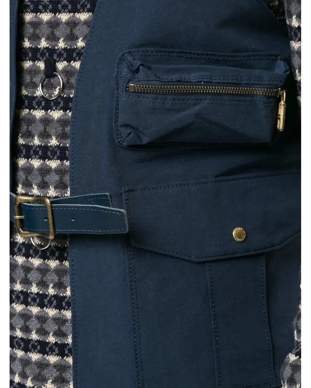 As2ov Blue Shrink Camp Vest for men