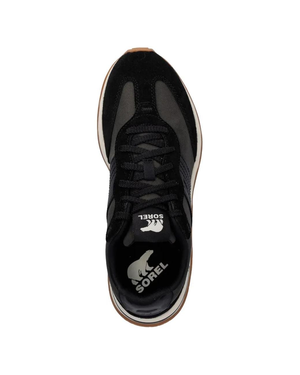 Sorel Black Kinetic Ember Logo-Debossed Sneakers for men