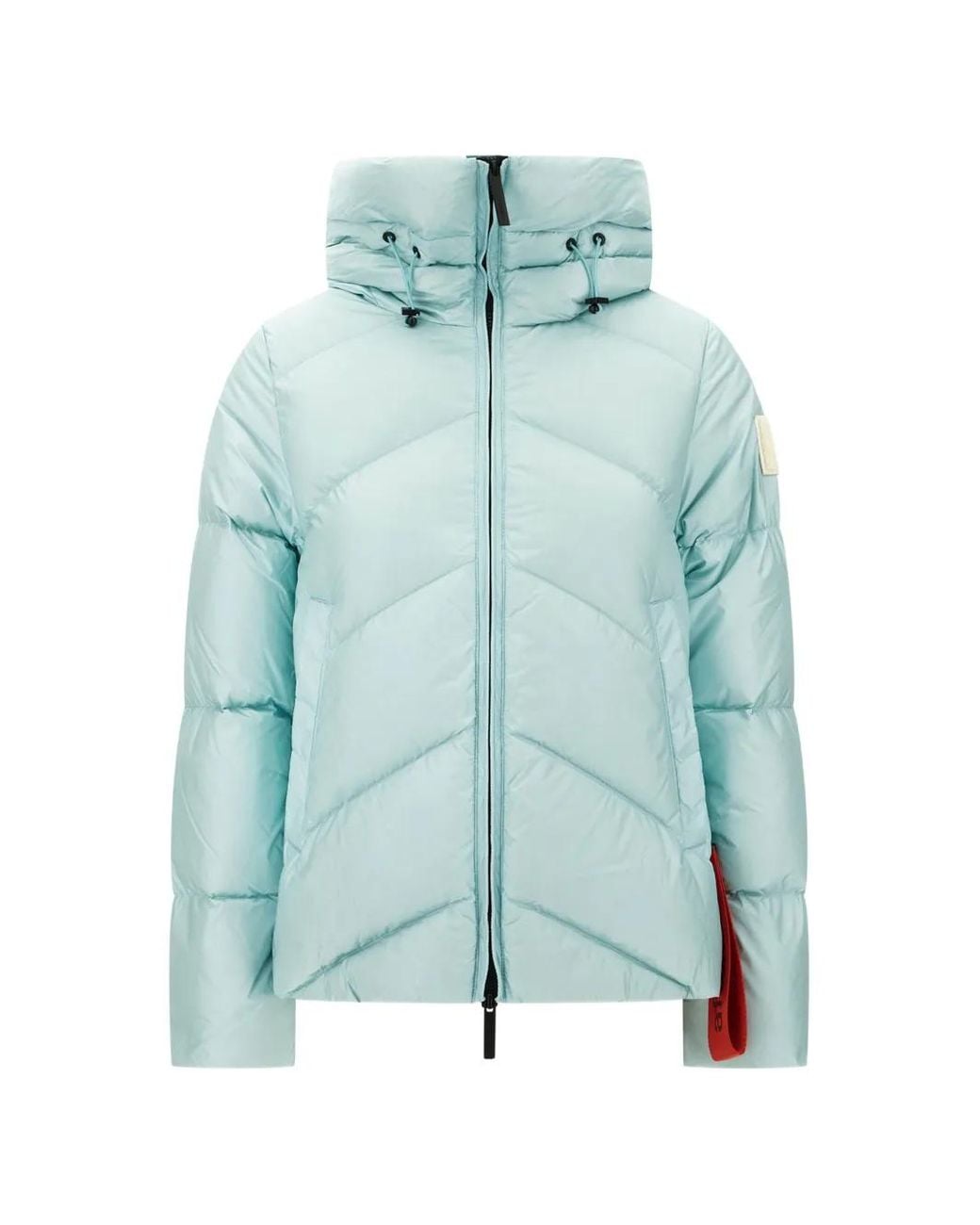 AFTER LABEL Blue Chevron-Quilted Hooded Jacket