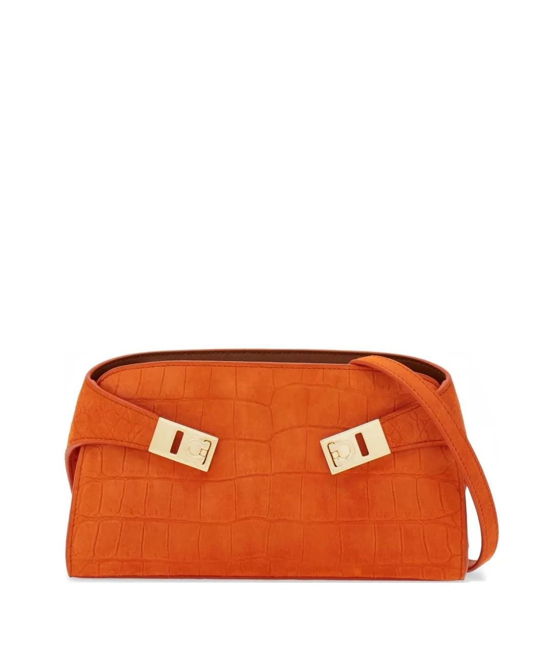 Ferragamo Orange Hug Mini Crossbody Bag
