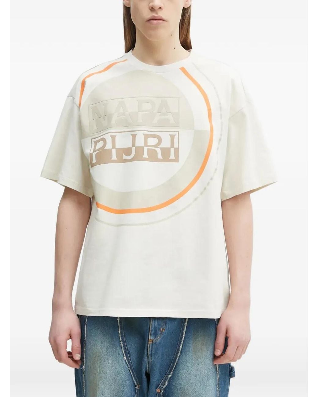 Napapijri White S-Tusco Logo-Print T-Shirt for men