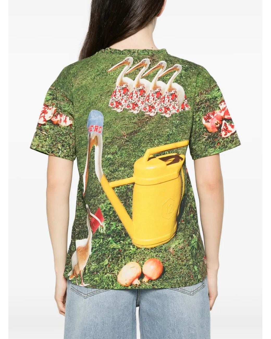 The Artistylist Green Graphic-Print T-Shirt