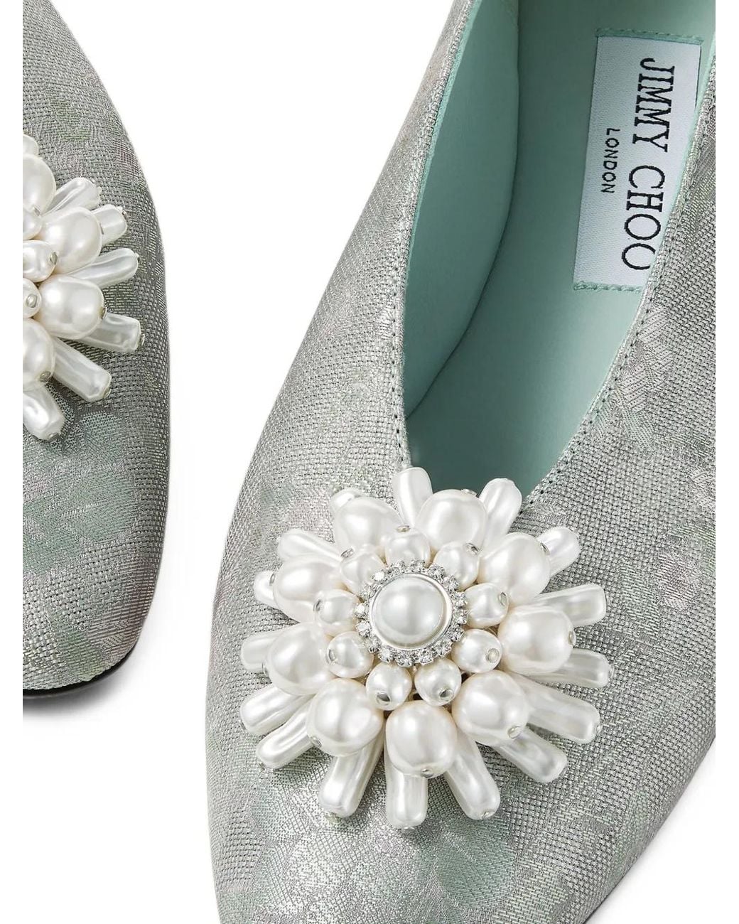 Jimmy Choo White Ines Flats Shoes