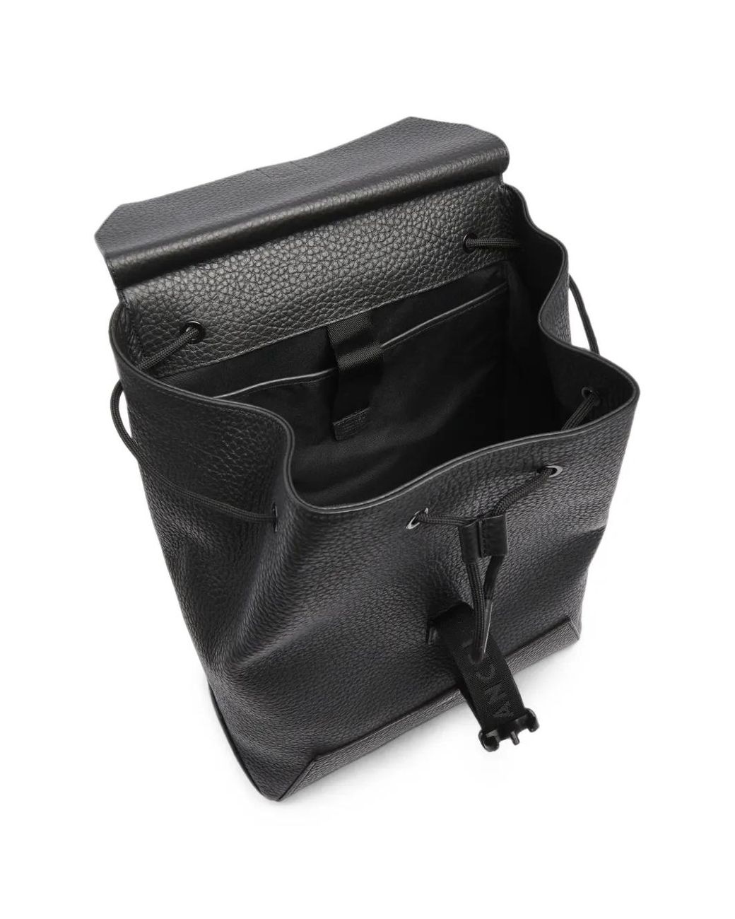Lancel Black Milo Grained Leather Backpack for men