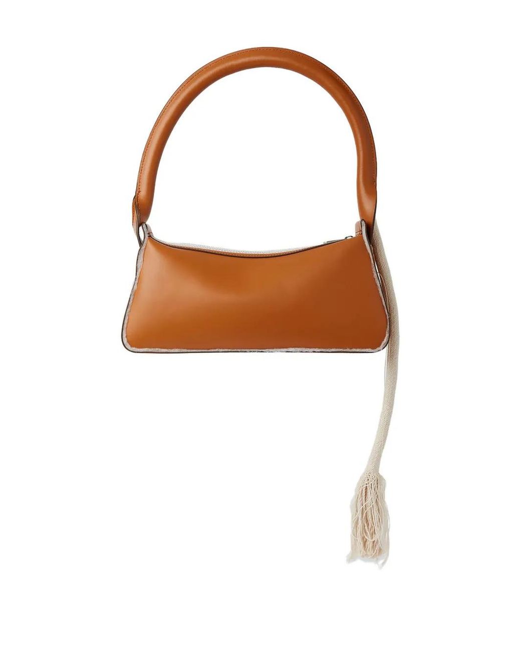 Dentro White Leather Tote Bag
