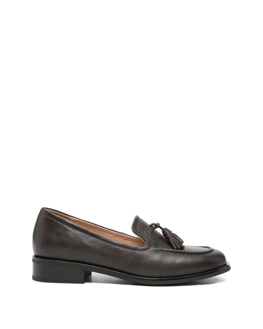 SERGIO MORETTI FIRENZE Gray Tassel-Detail Loafers