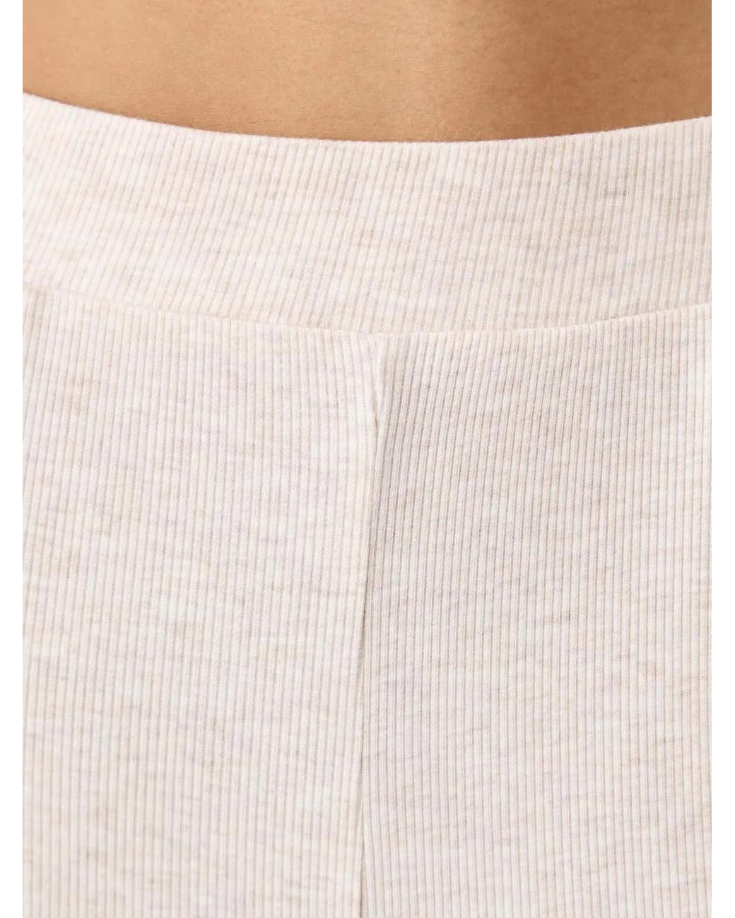 DKNY White Ribbed-Knit Pajamas