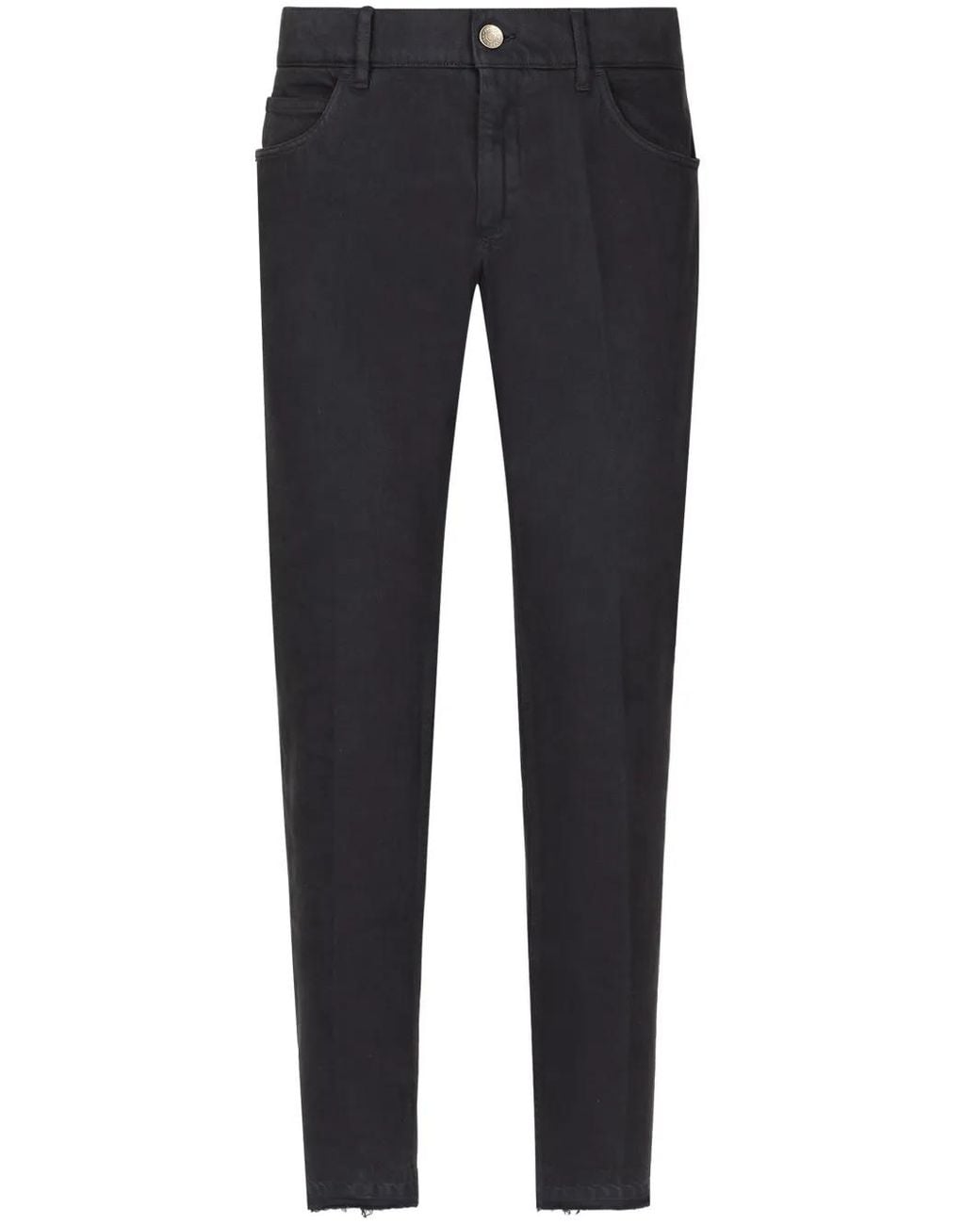 Dolce & Gabbana Blue Pressed-Crease Slim-Cut Jeans for men