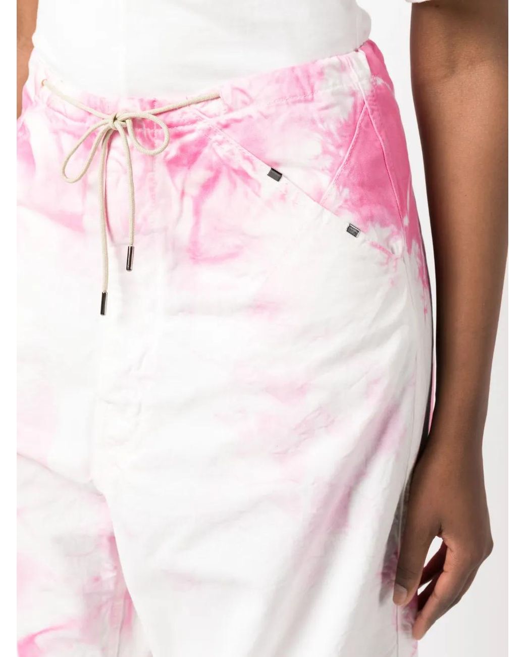 DARKPARK Pink Tie-Dye Cargo Trousers