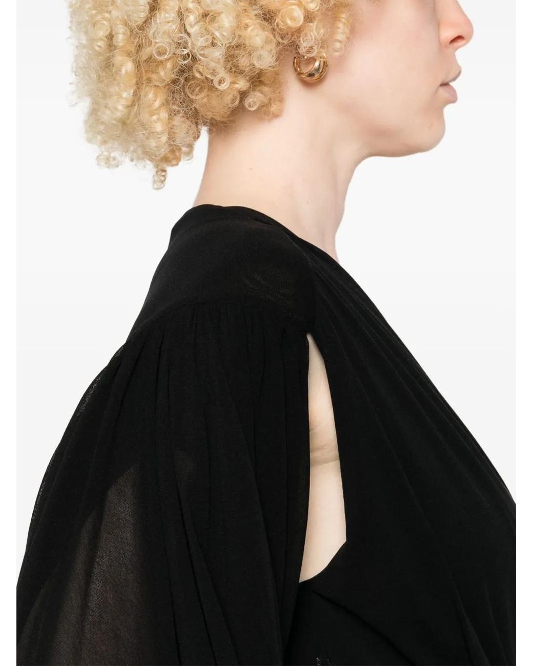 Philosophy Di Lorenzo Serafini Black Draped Bodysuit