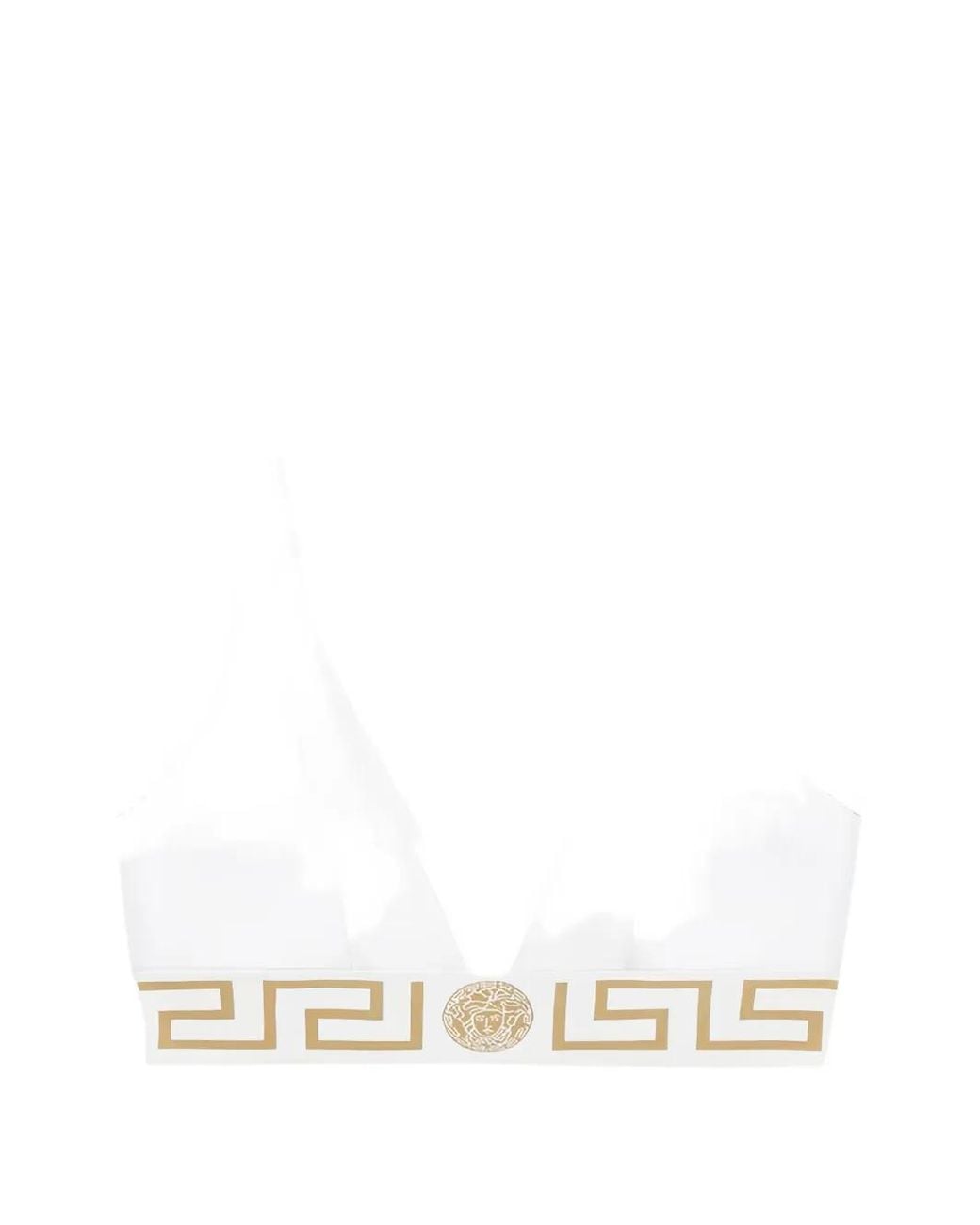 Versace White Greca Medusa Head Bra