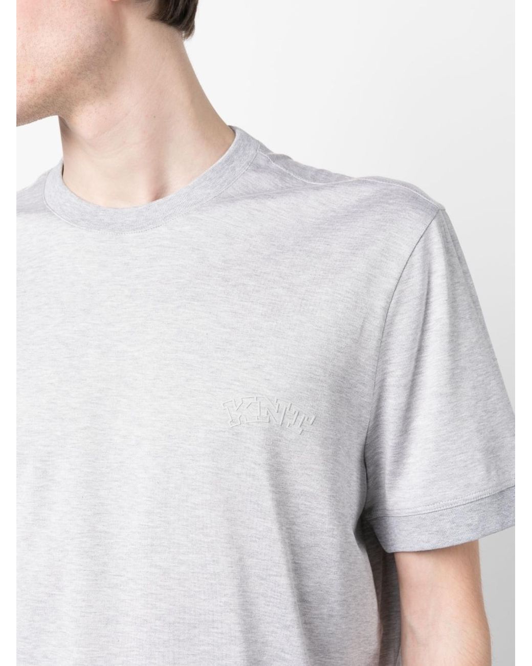 KITON キートン White Logo Embroidery T-shirt Tシャツ メンズ 春夏
