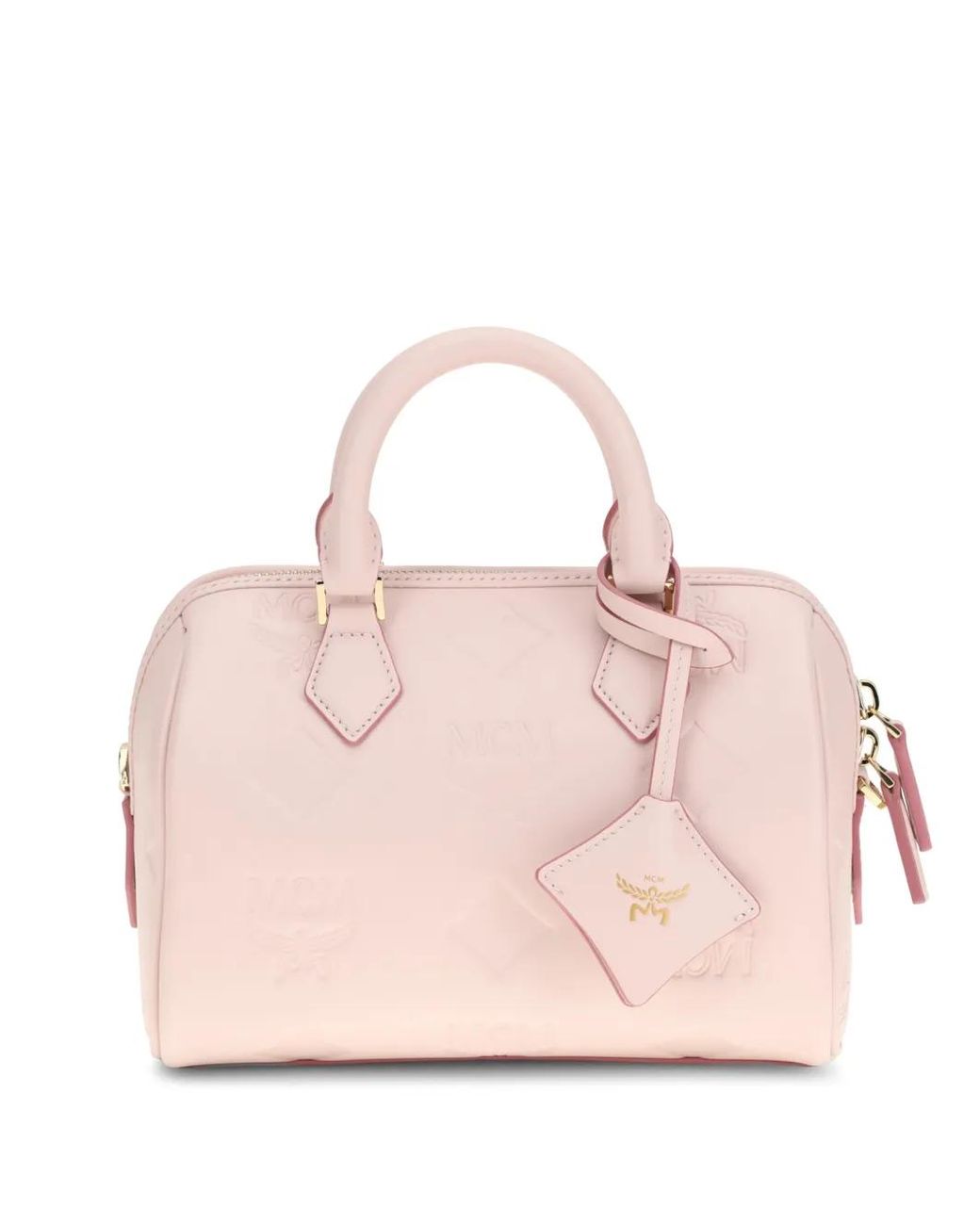 MCM Pink Petit Sac À Main Ella Boston