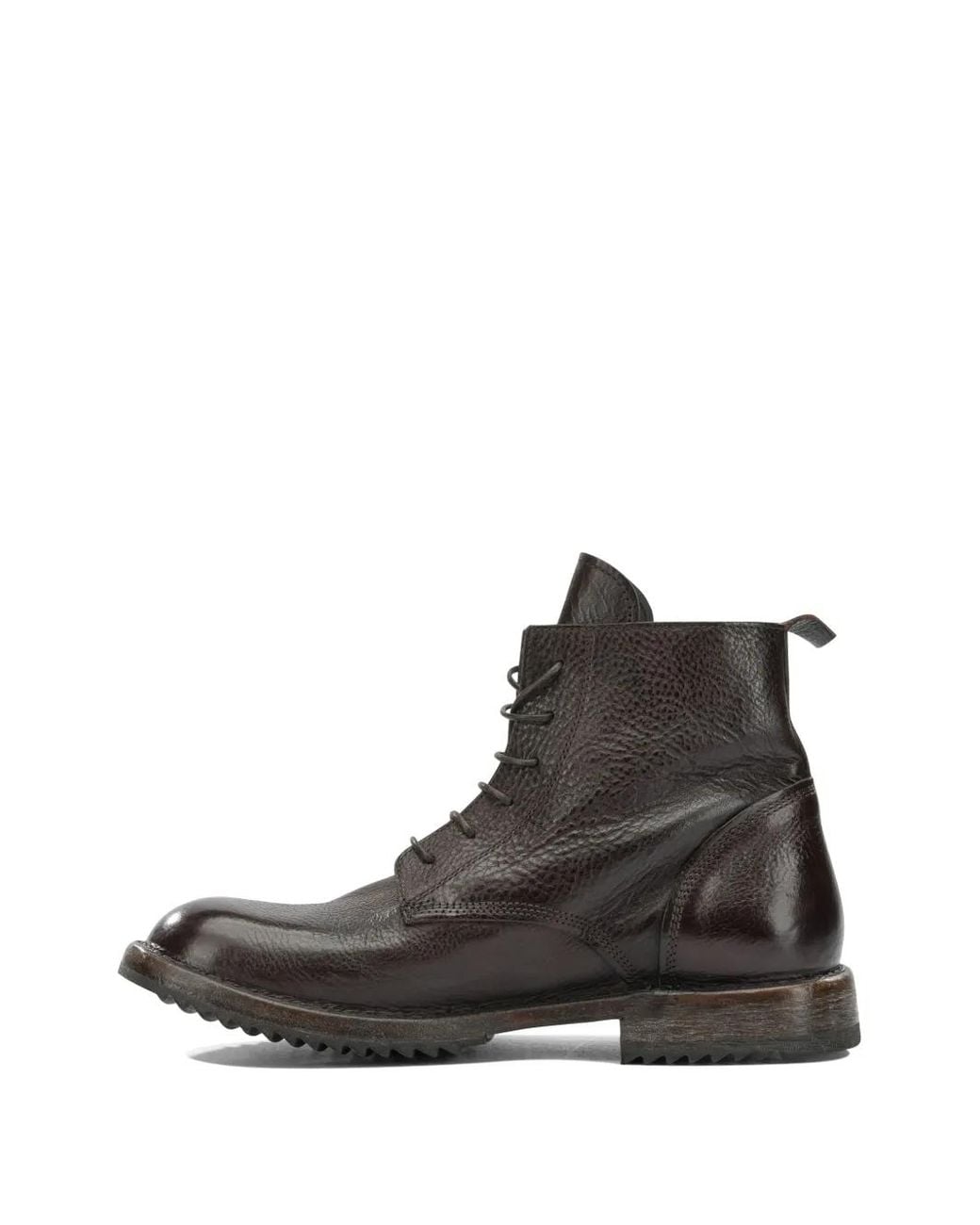 Moma Brown Lace-Up Leather Ankle Boots for men