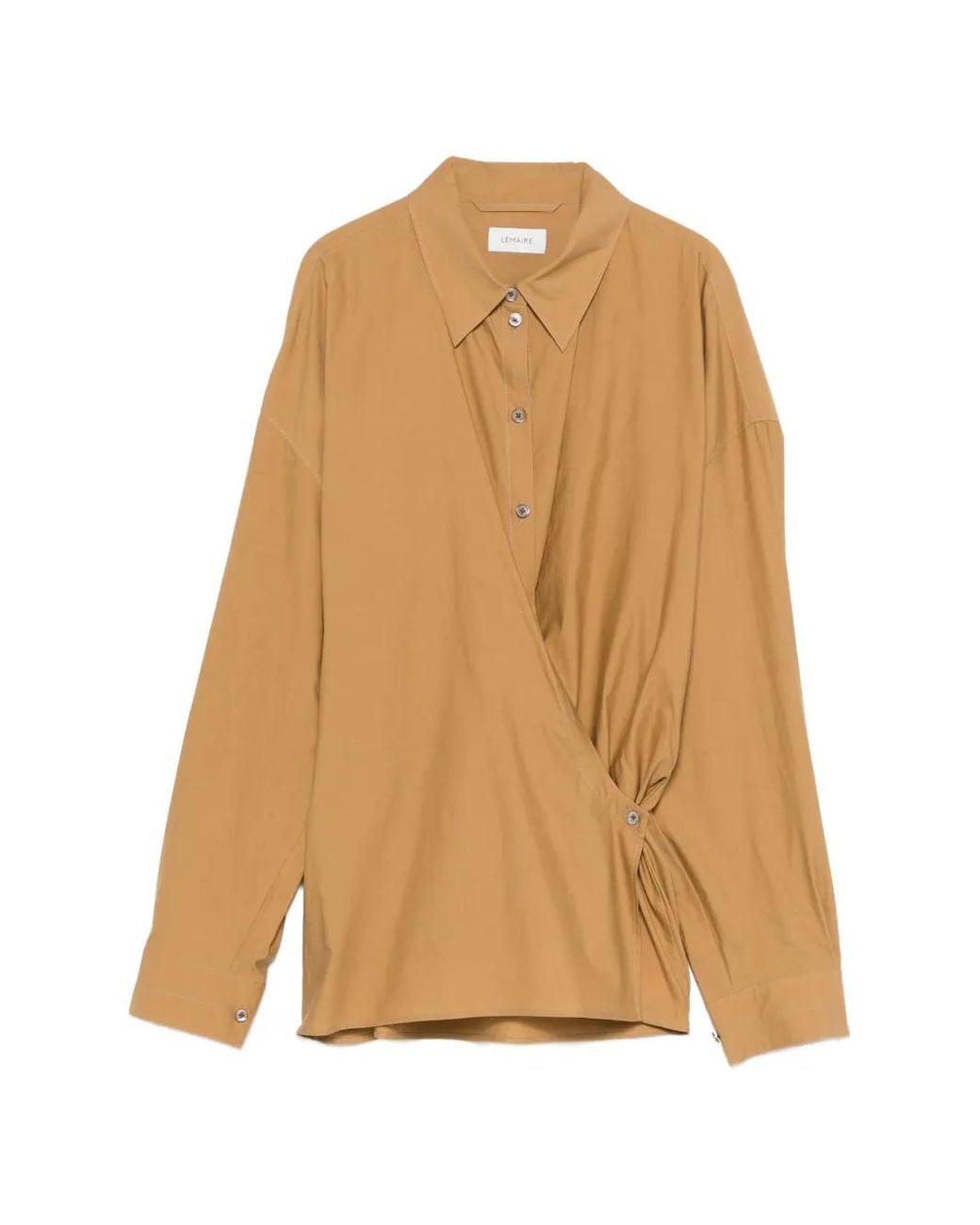 Lemaire Natural Straight Collar Twisted Shirt