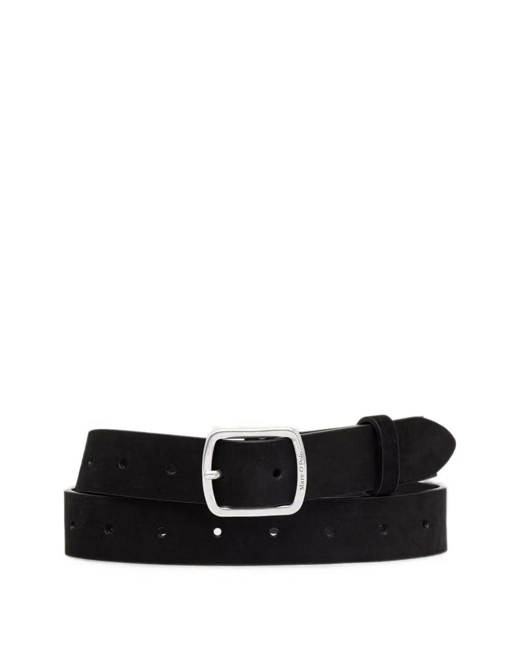 Marc O' Polo Black Calf-Suede Buckle Belt
