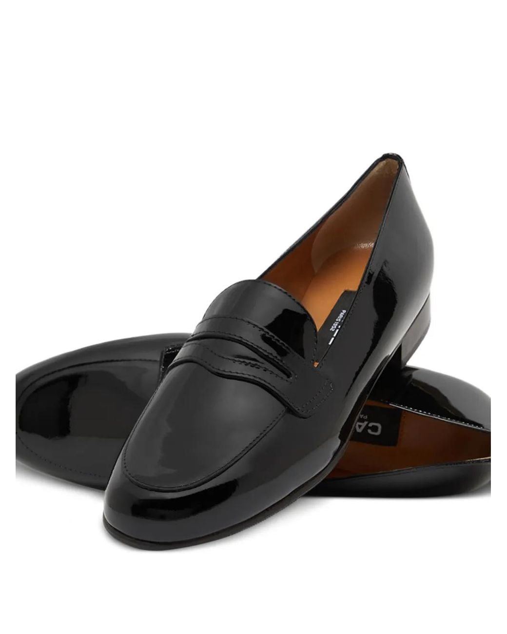 CAREL PARIS Black 2100 Patent Leather Loafers