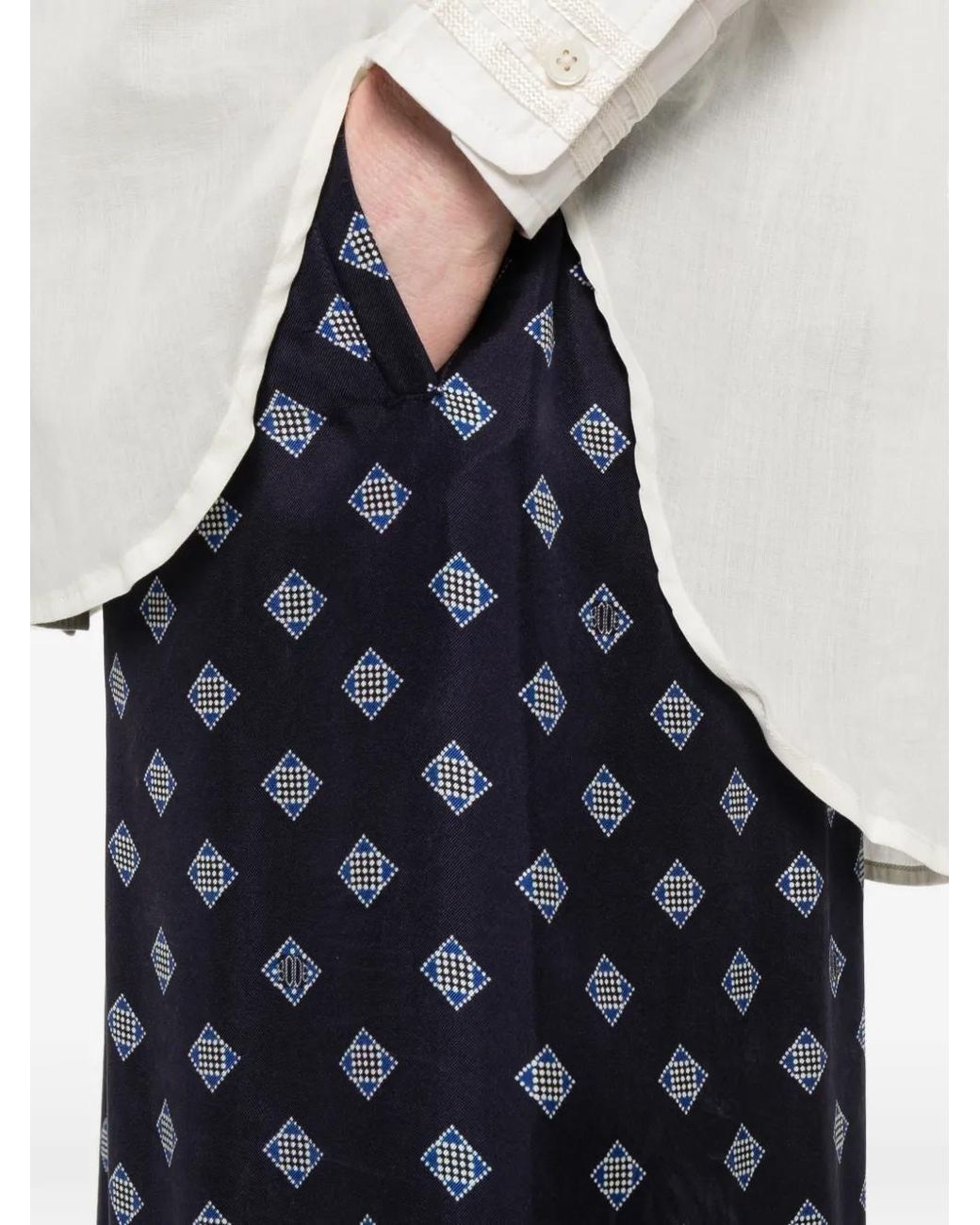Bode Blue Foyer Diamond Pants