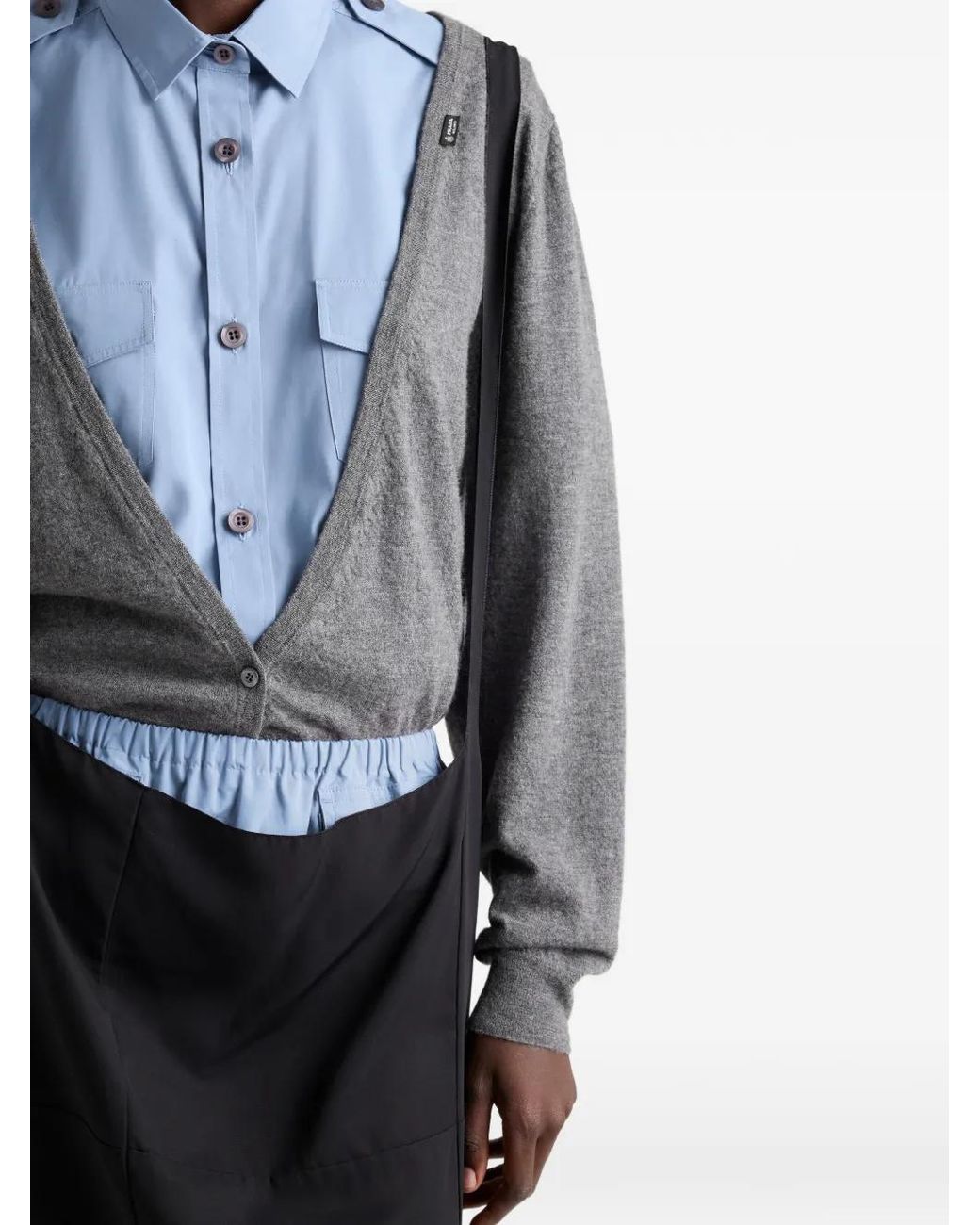 Prada Kasjmier Vest in het Gray