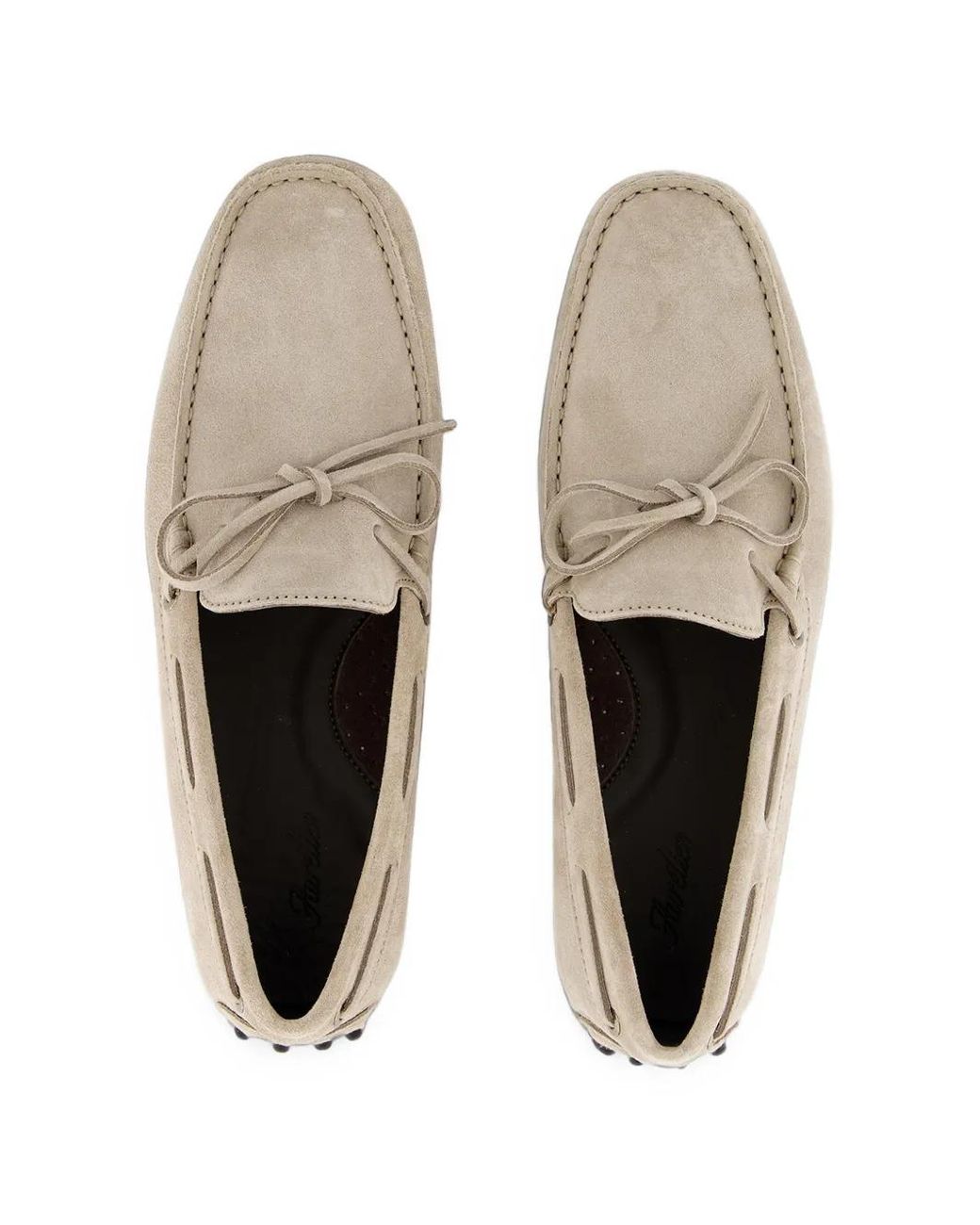 Aurélien White Mocassins Softey À Détail Noué for men