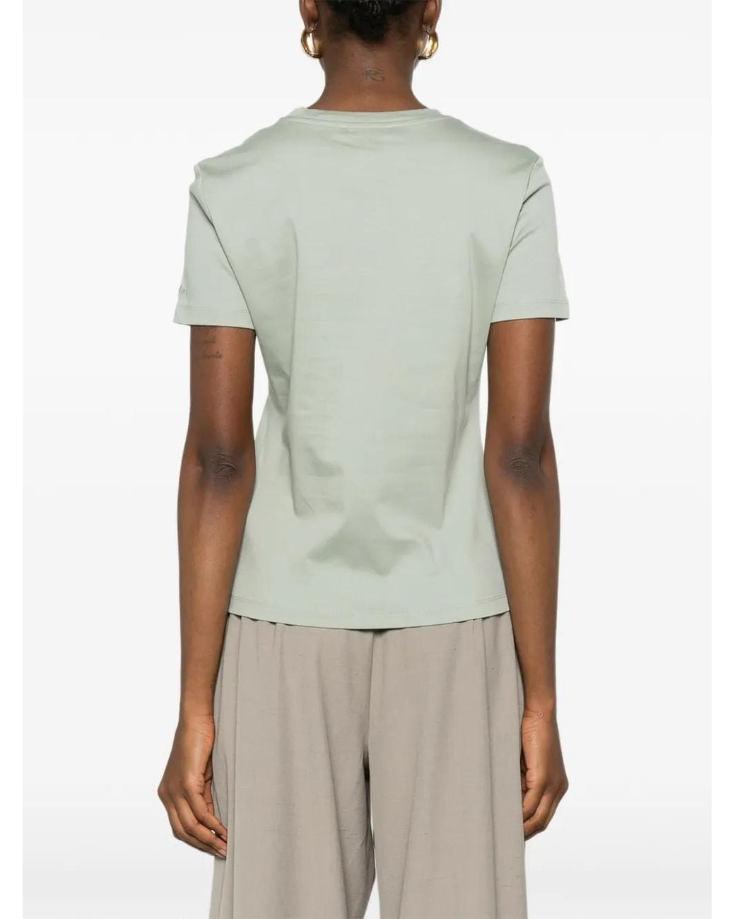 Max Mara Green Crew-Neck T-Shirt