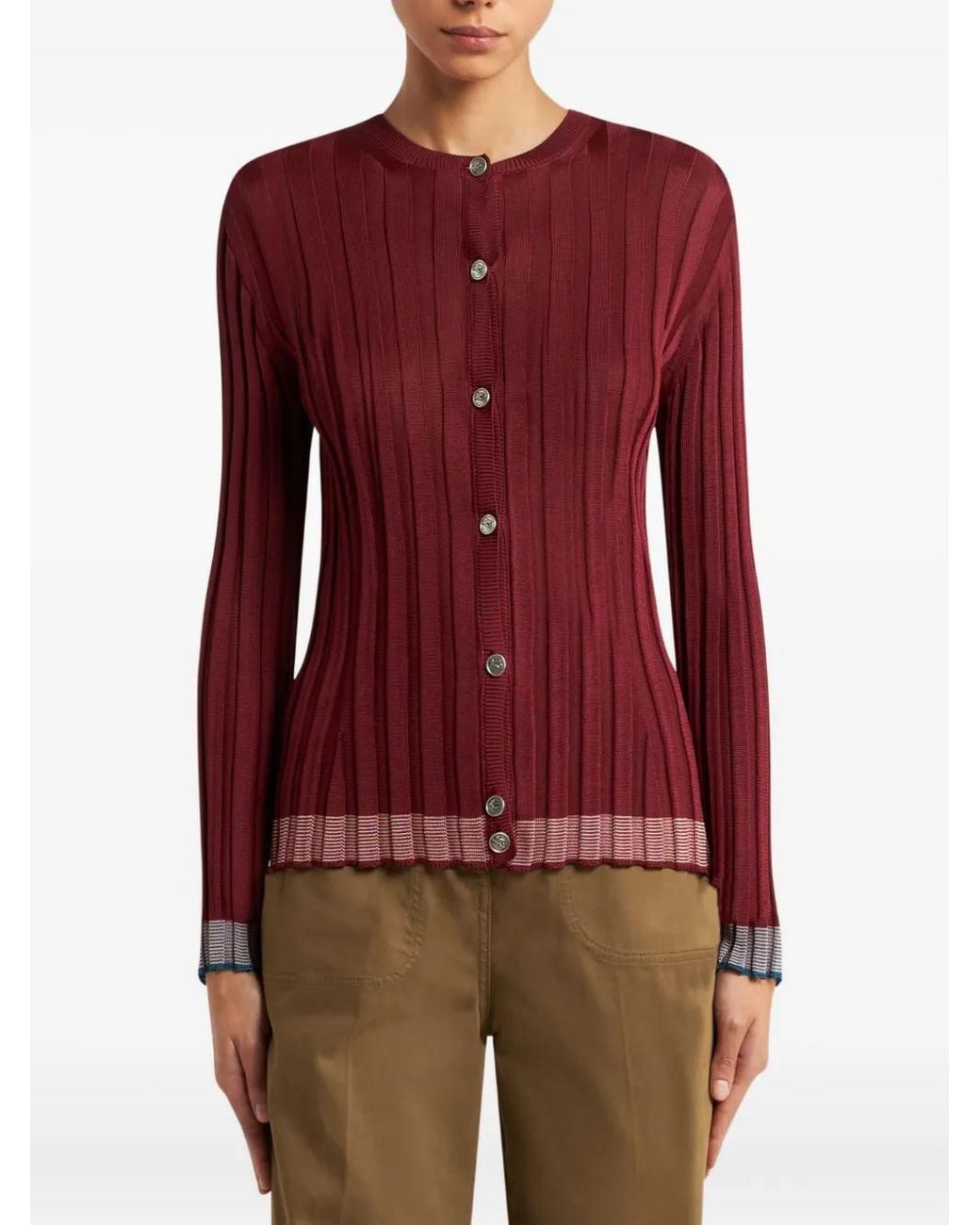 Etro Red Qaudri Shirt