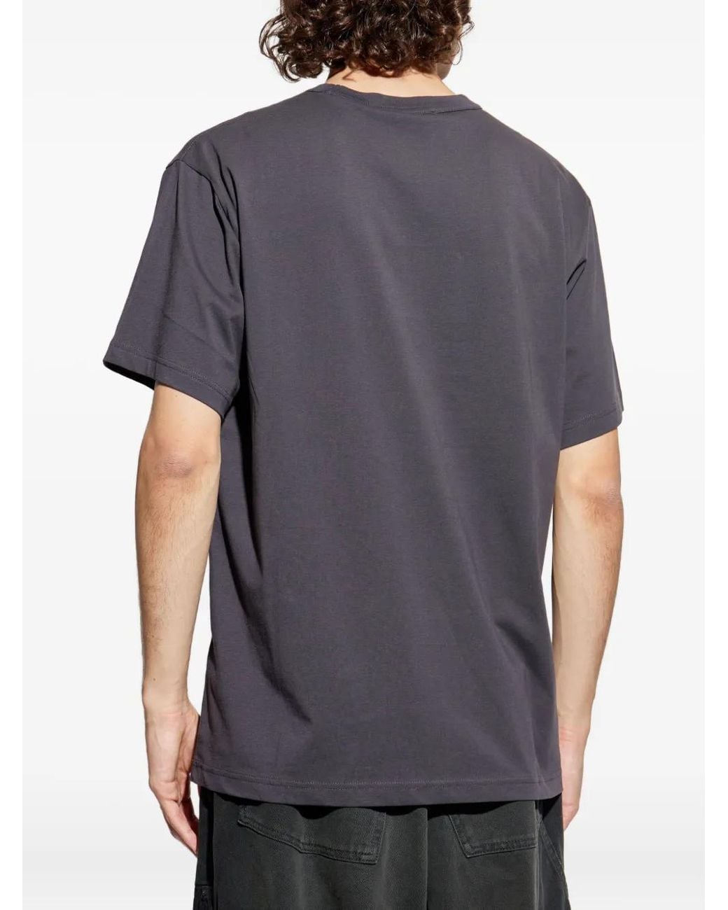 Versace Jeans Couture Blue Logo-Print T-Shirt for men
