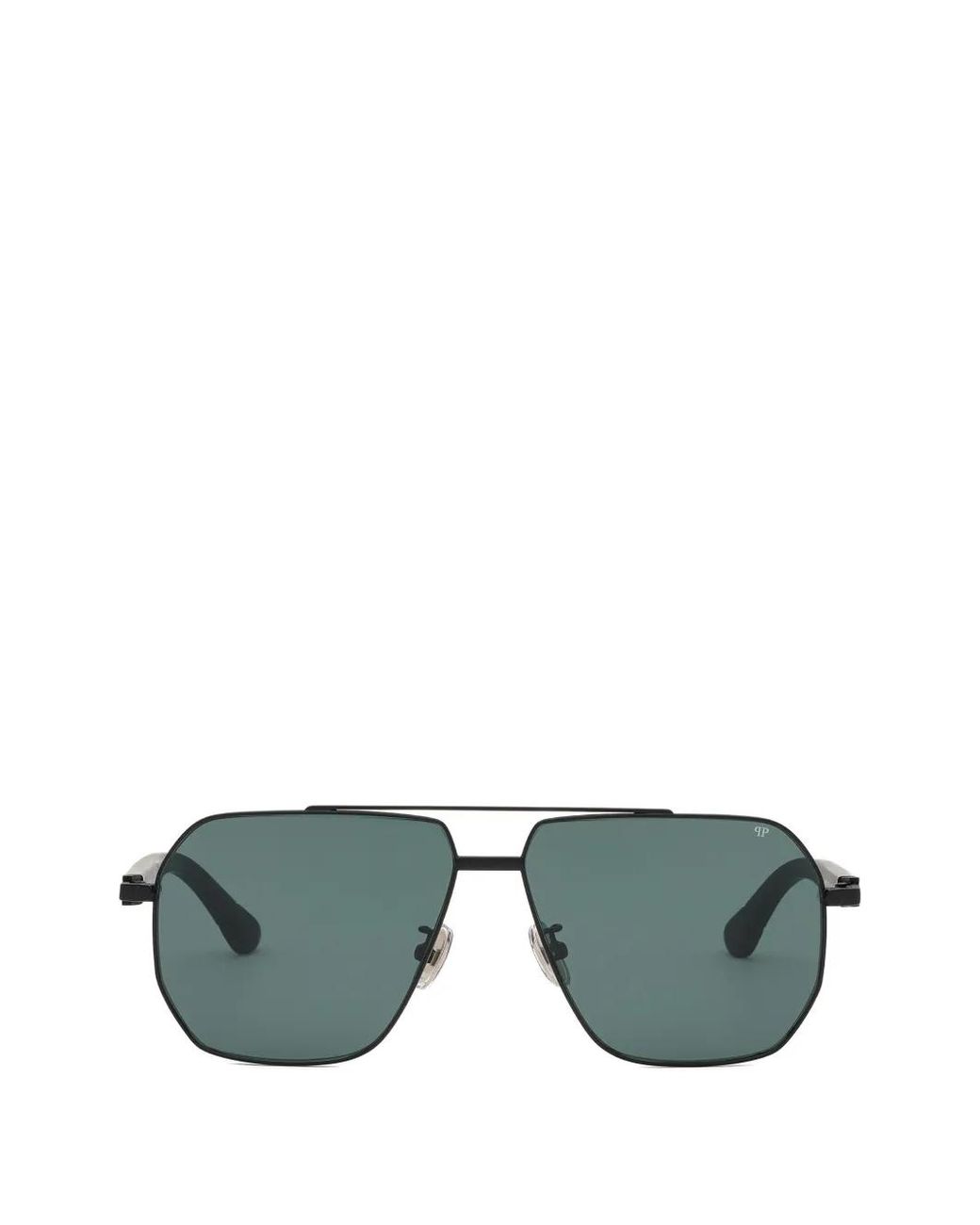 Philipp Plein Green Geometric-Frame Double-Bridge Sunglasses for men