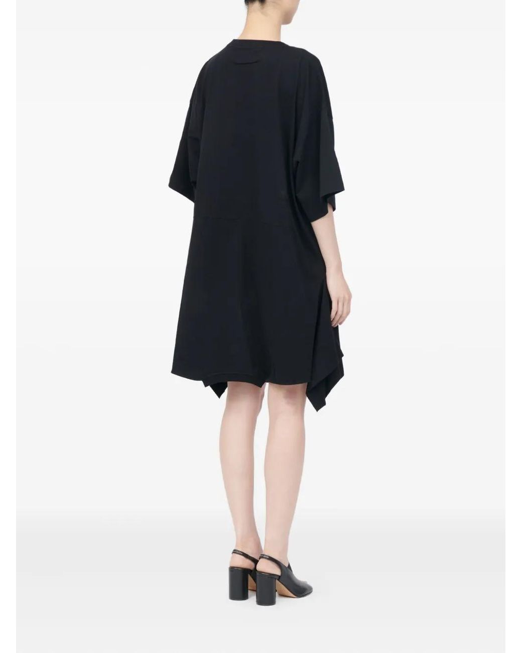 MM6 by Maison Margiela Black Cotton Jersey Dress