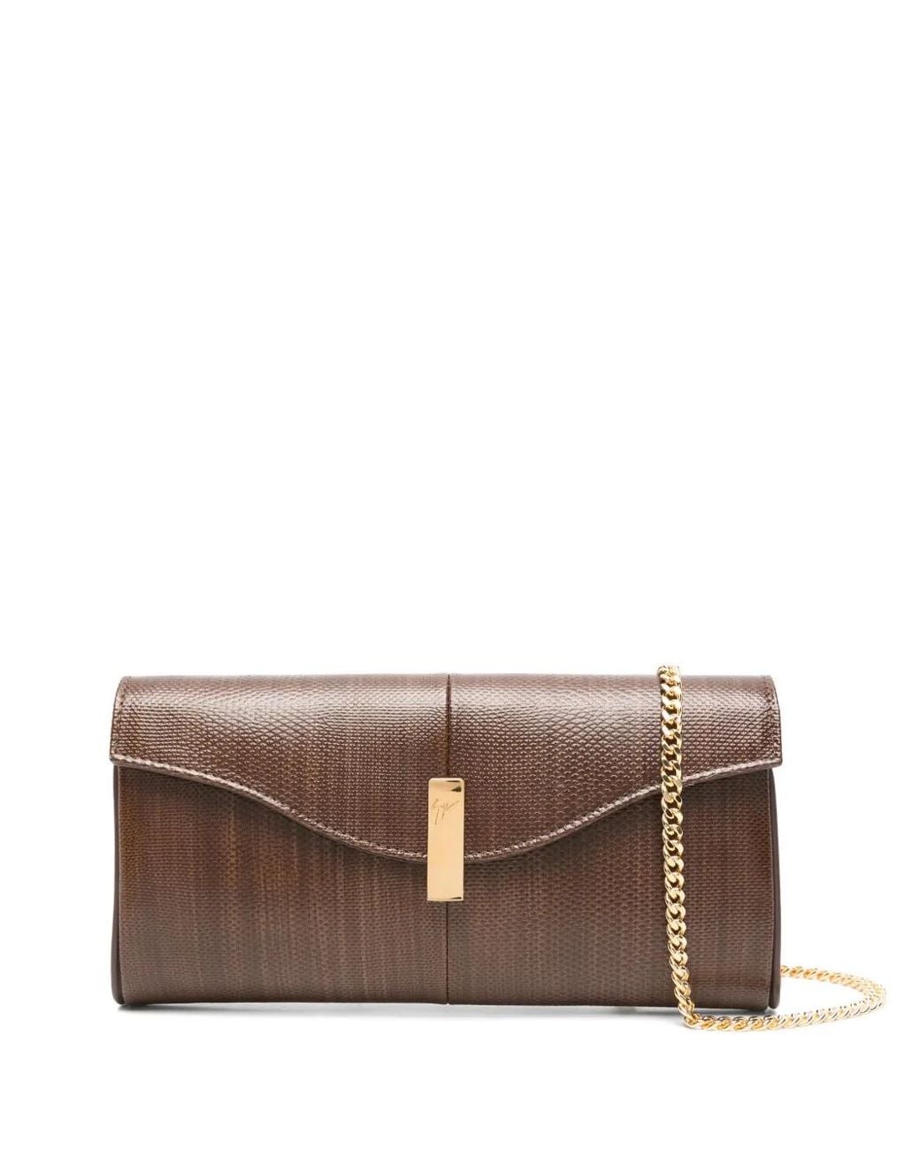 Giuseppe Zanotti Brown Flutie Clutch Bag