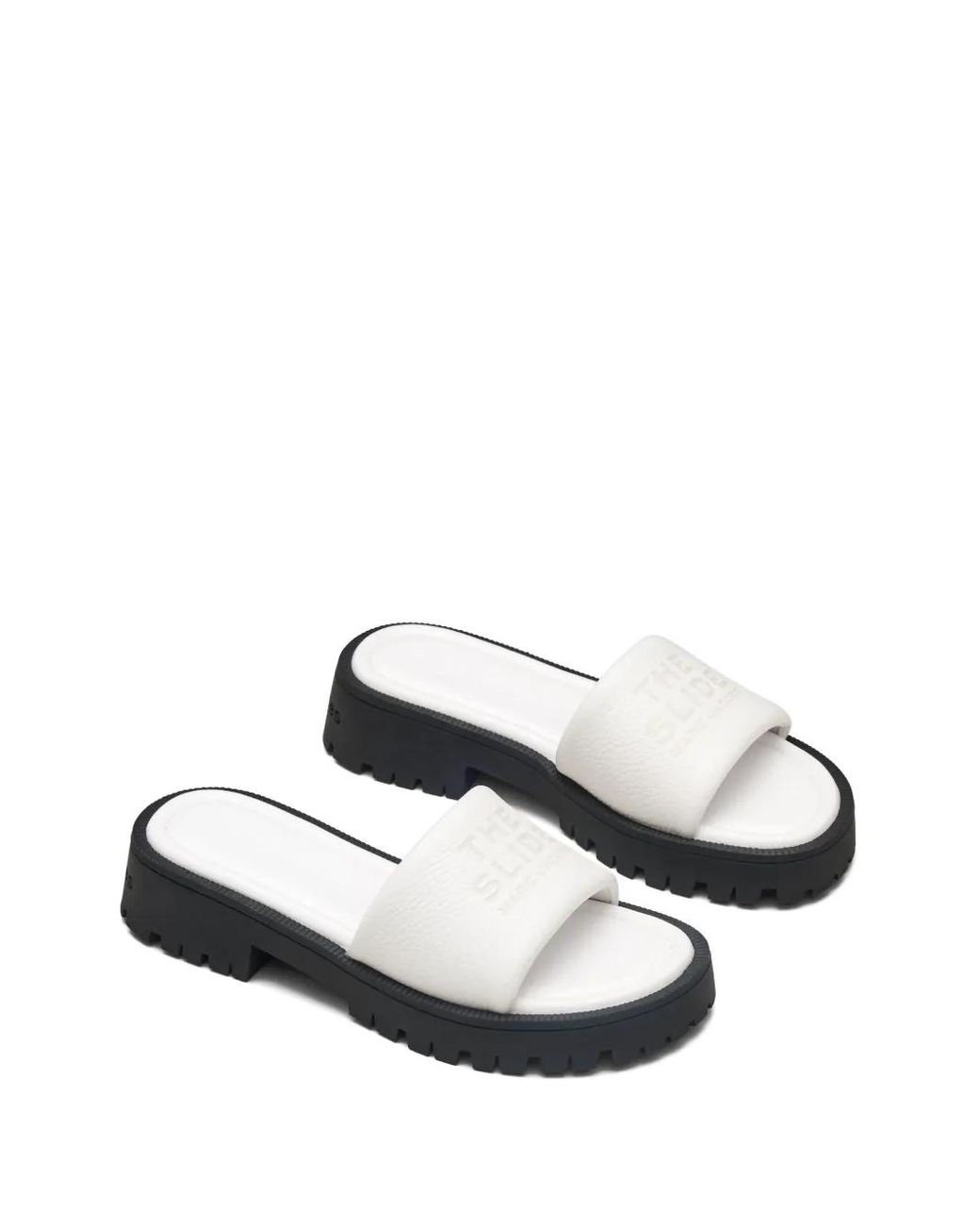 Marc Jacobs White Leather Slides