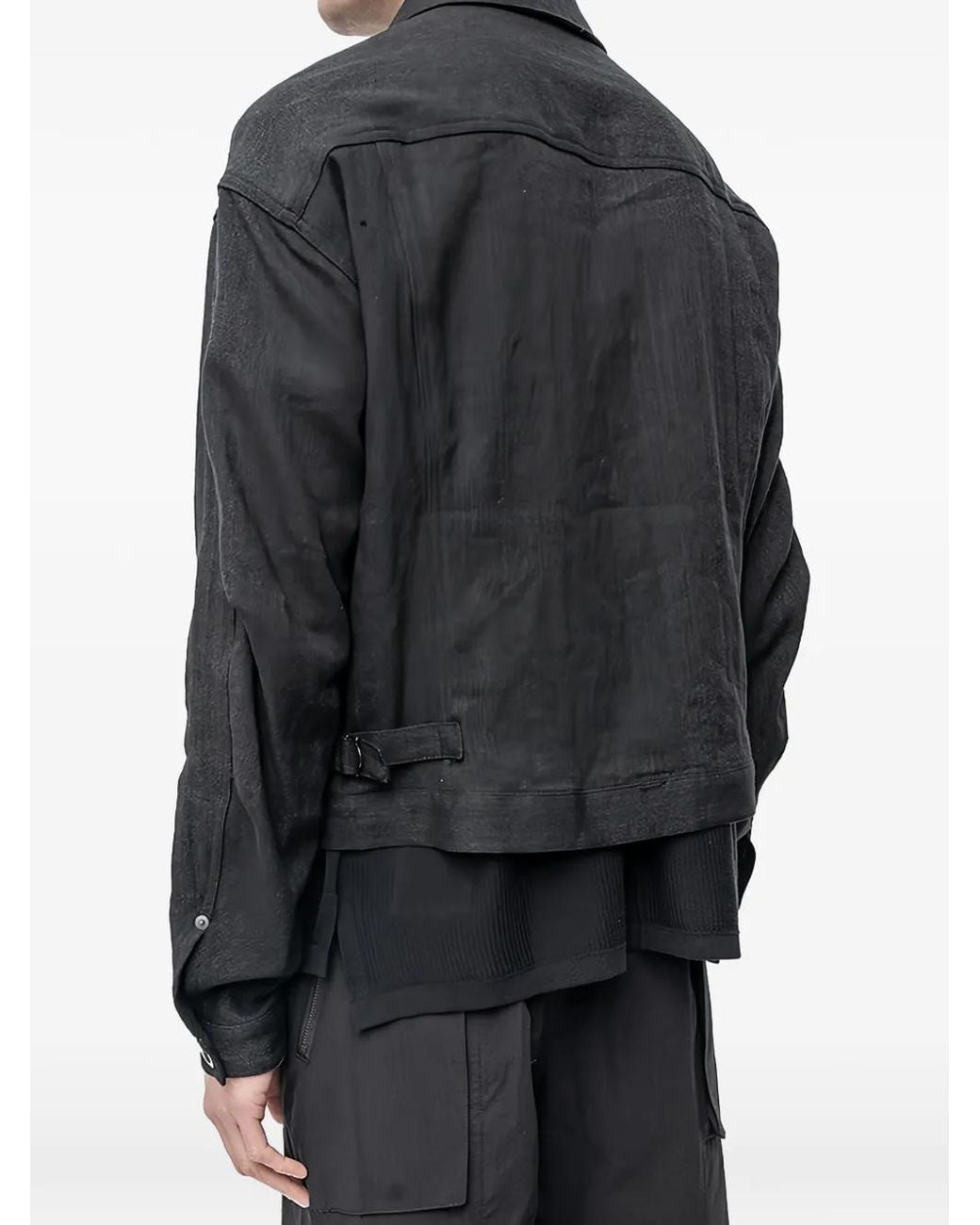 The Viridi-anne Gray Herringbone-Pattern Jacket for men