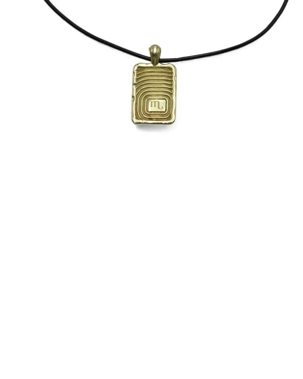 Ellery Metallic Scorpio Rectangular-Pendant Necklace