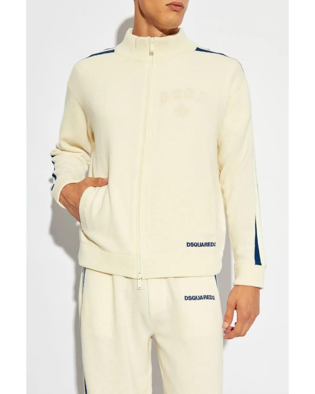 DSquared² Natural Zip-Up Sweatshirt for men