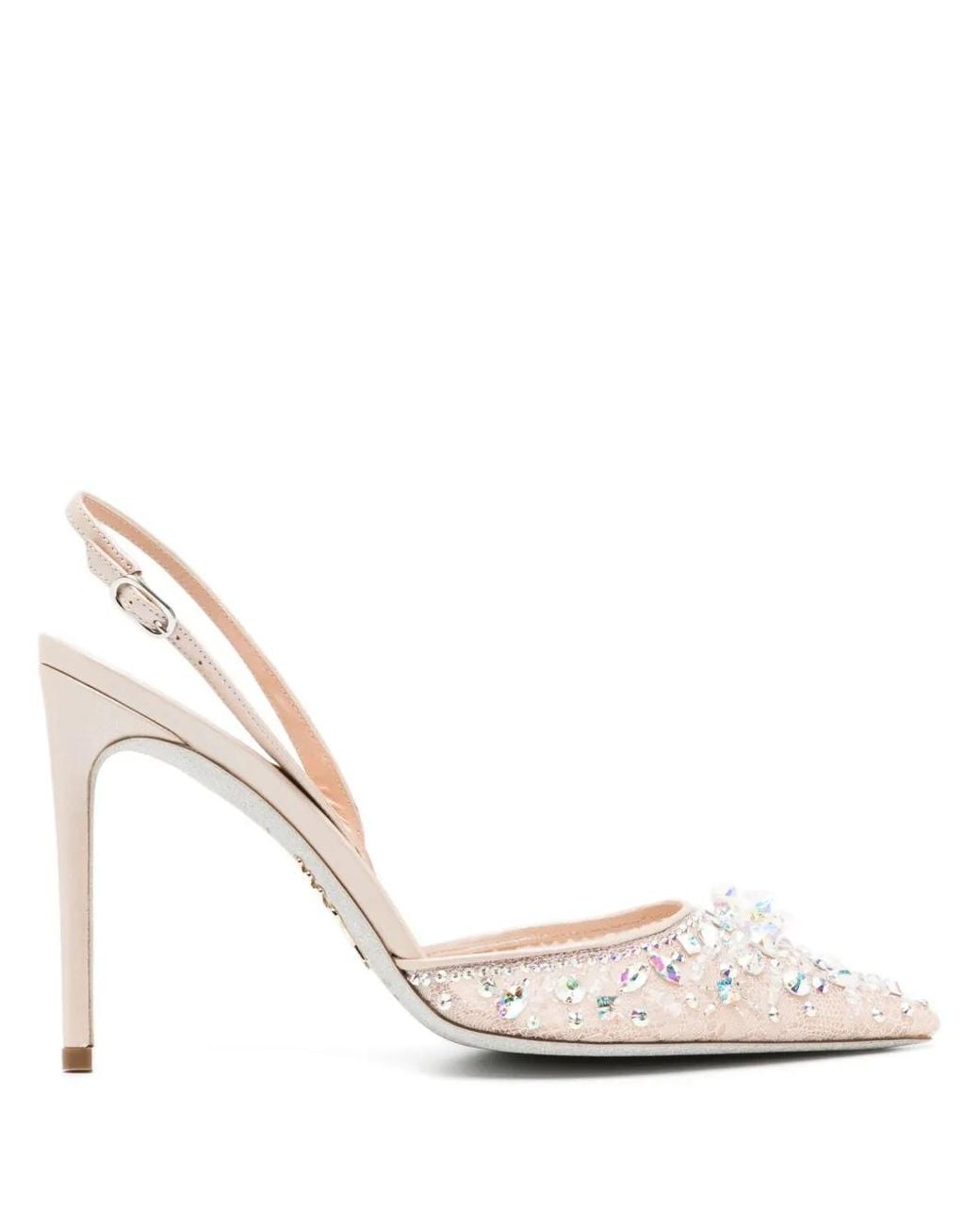 Rene Caovilla Pink Cinderella 105Mm Leather Pumps