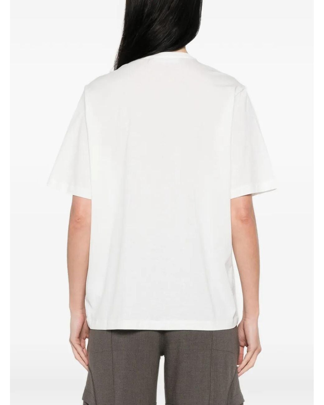 Frankie Shop White Harper Organic Cotton T-Shirt