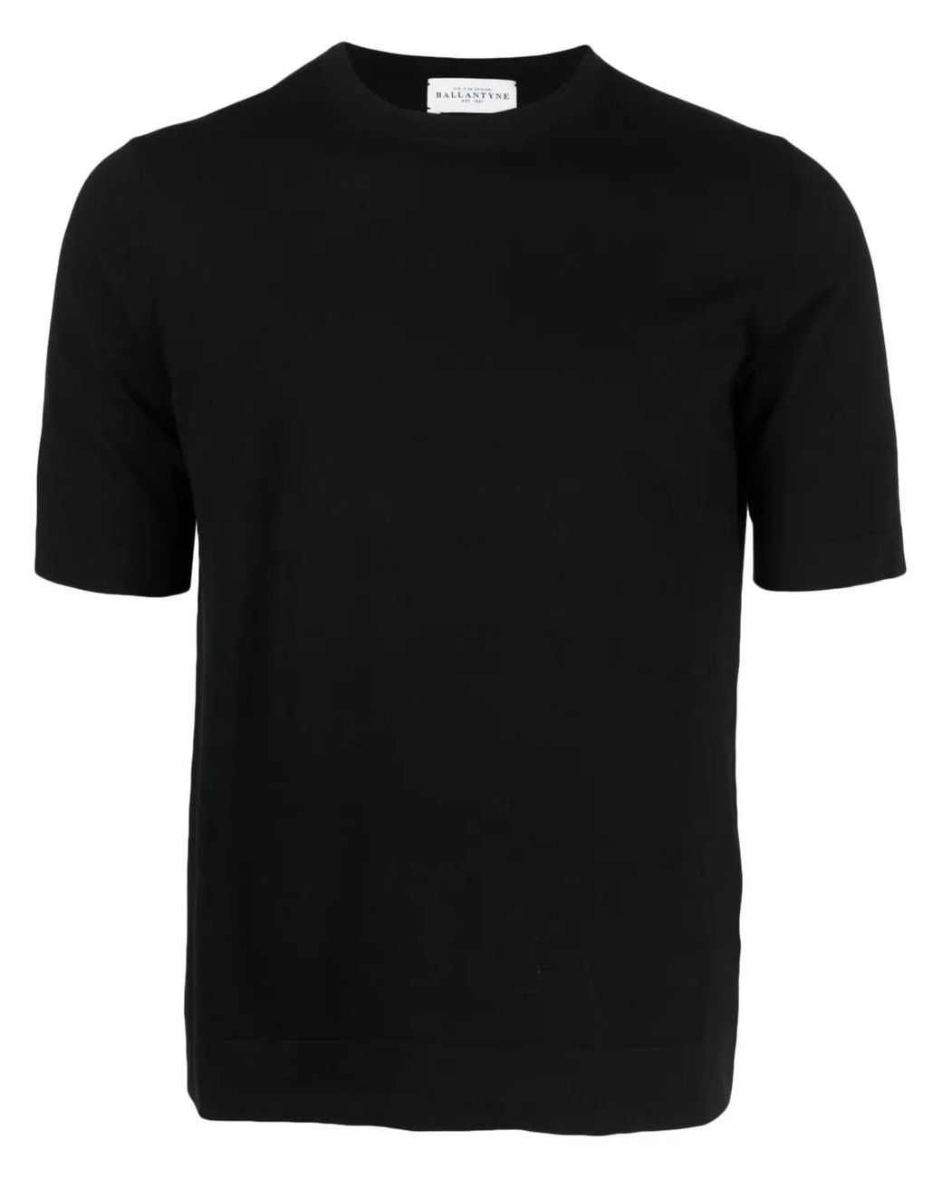 Ballantyne Black Short-Sleeve Cotton T-Shirt for men
