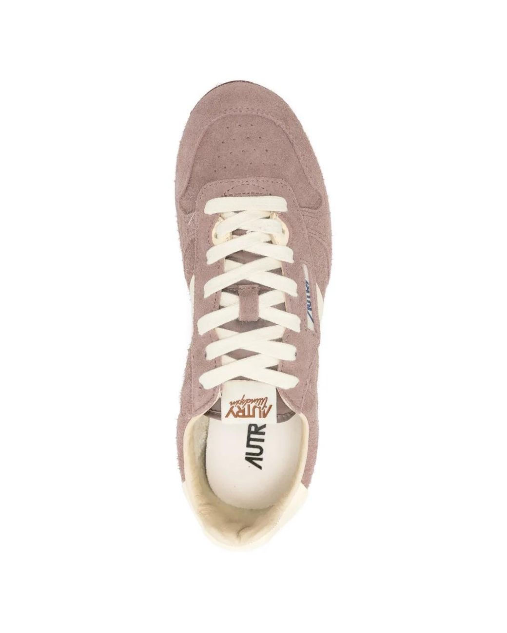 Autry Pink Windswept Low Suede Sneakers