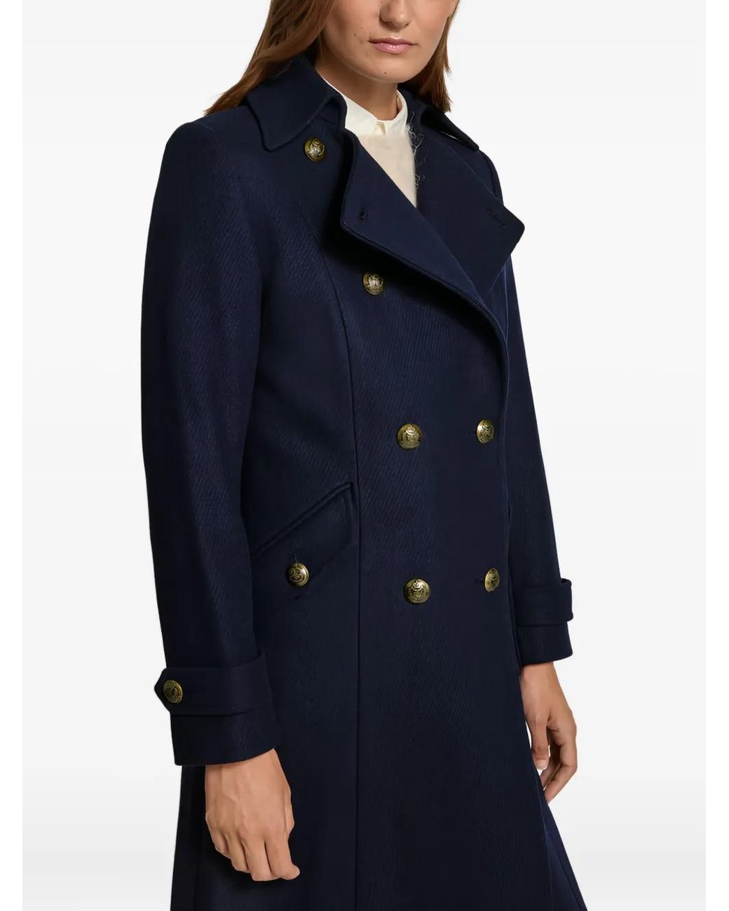 Abrigo Con Botones Ralph Lauren de color Blue