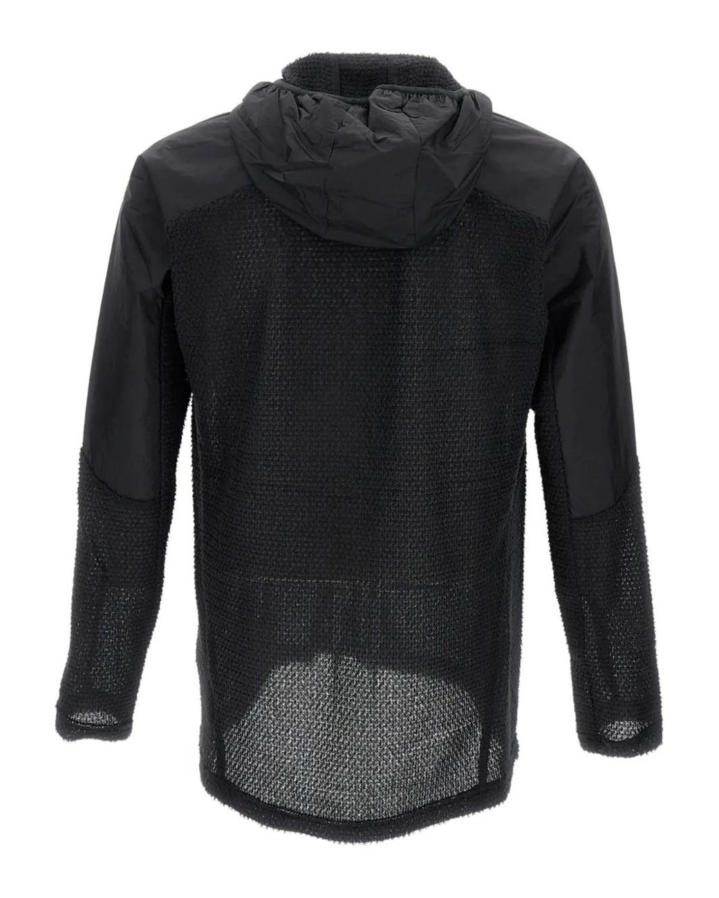 And Wander Blue Mesh-Panel Hooded Jacket for men