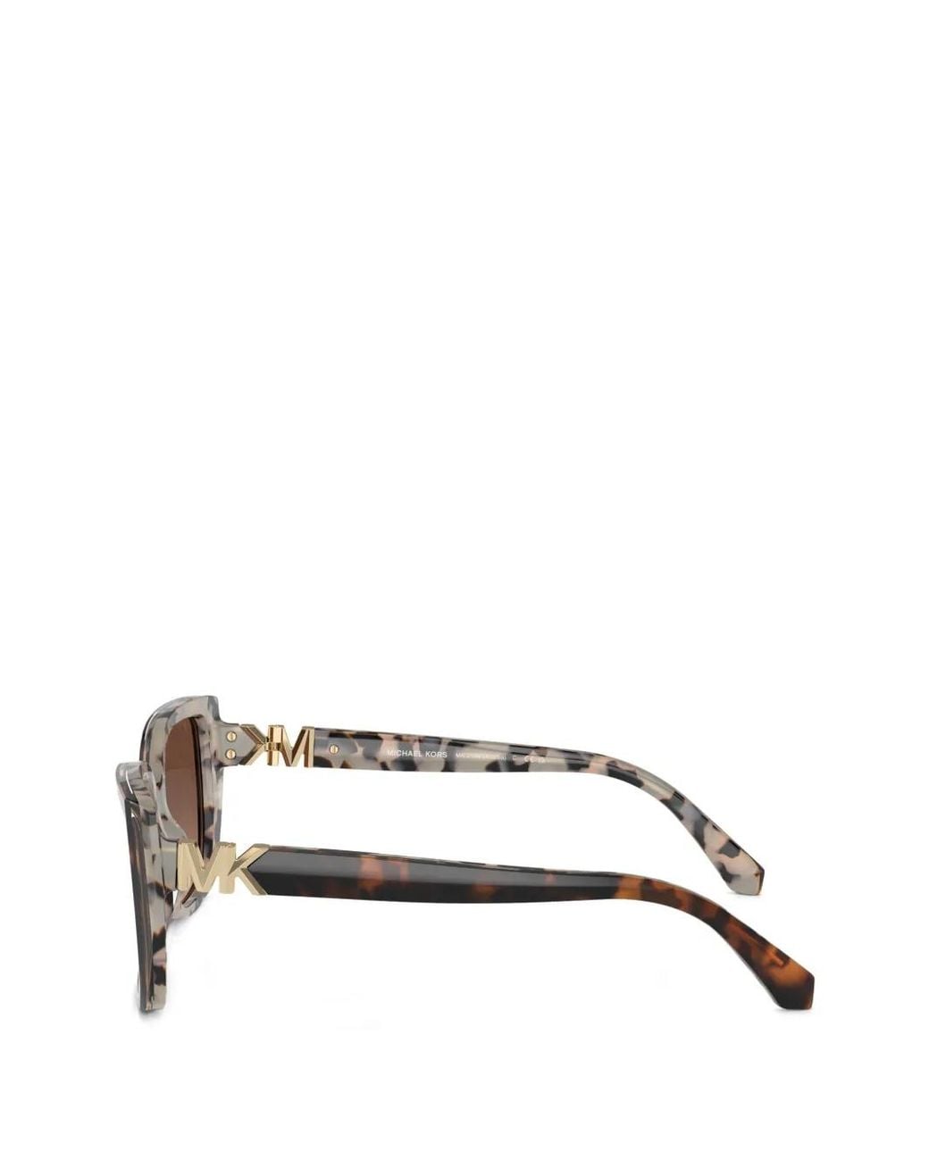Michael Kors Brown Acadia Rectangle-Frame Sunglasses