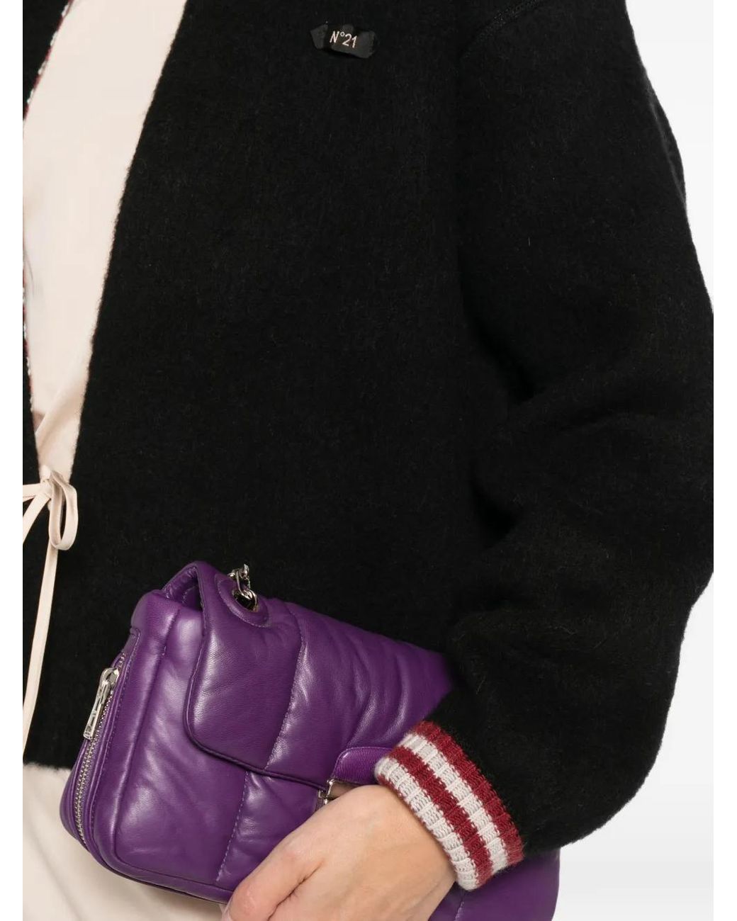 N°21 Black Plunging V-Neck Sweater