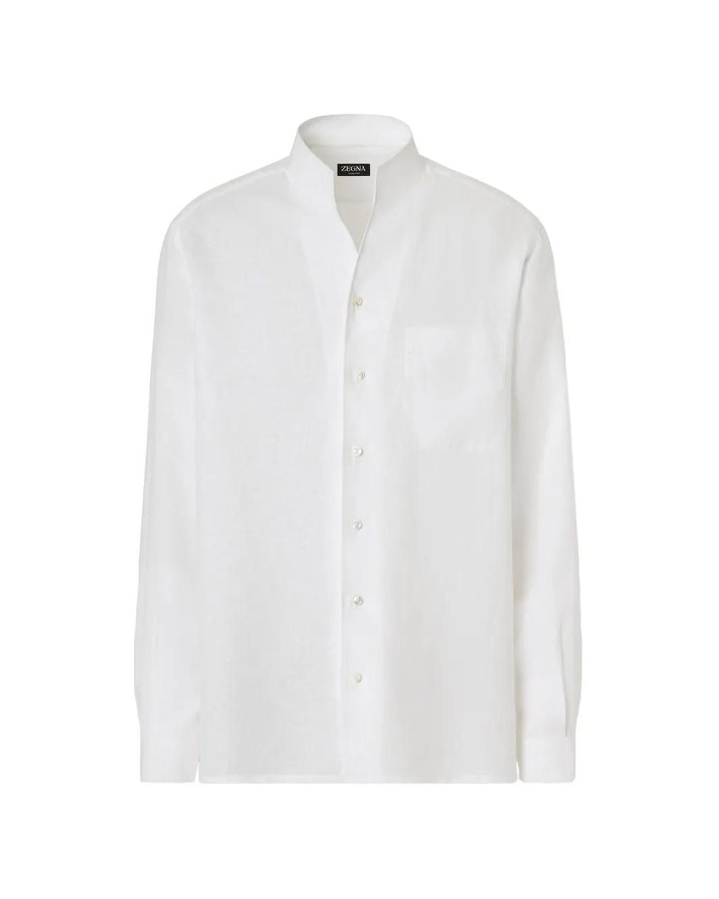 Zegna White Cotton Shirt for men