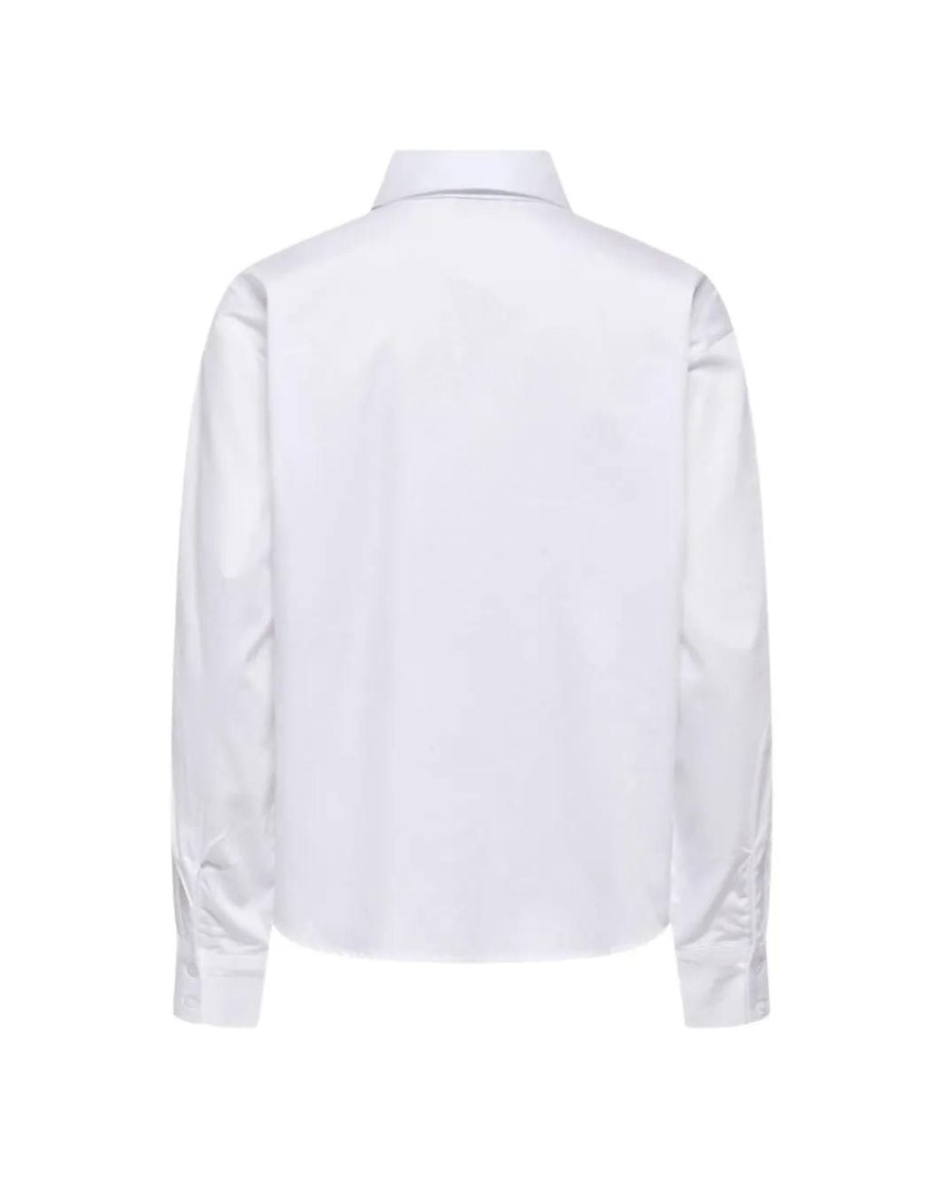 Jacqueline De Yong White Willow Tie-Neck Shirt