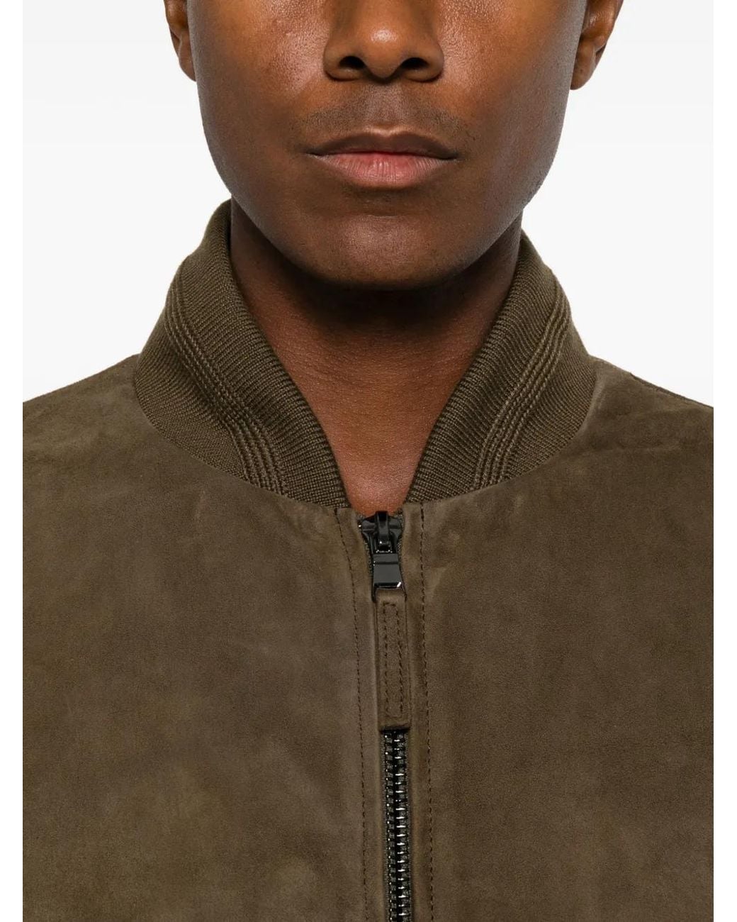 Bully Brown Suede Bomber Jacket for men