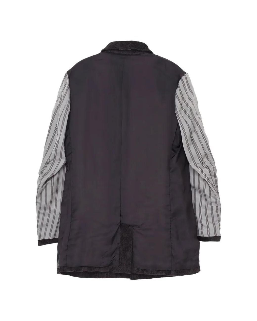 Yohji Yamamoto Black Striped Coat for men