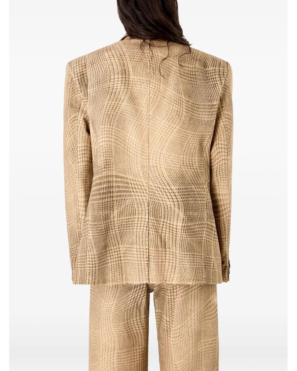 Blazer A Cuadros Con Botones CAMPERLAB de color Natural