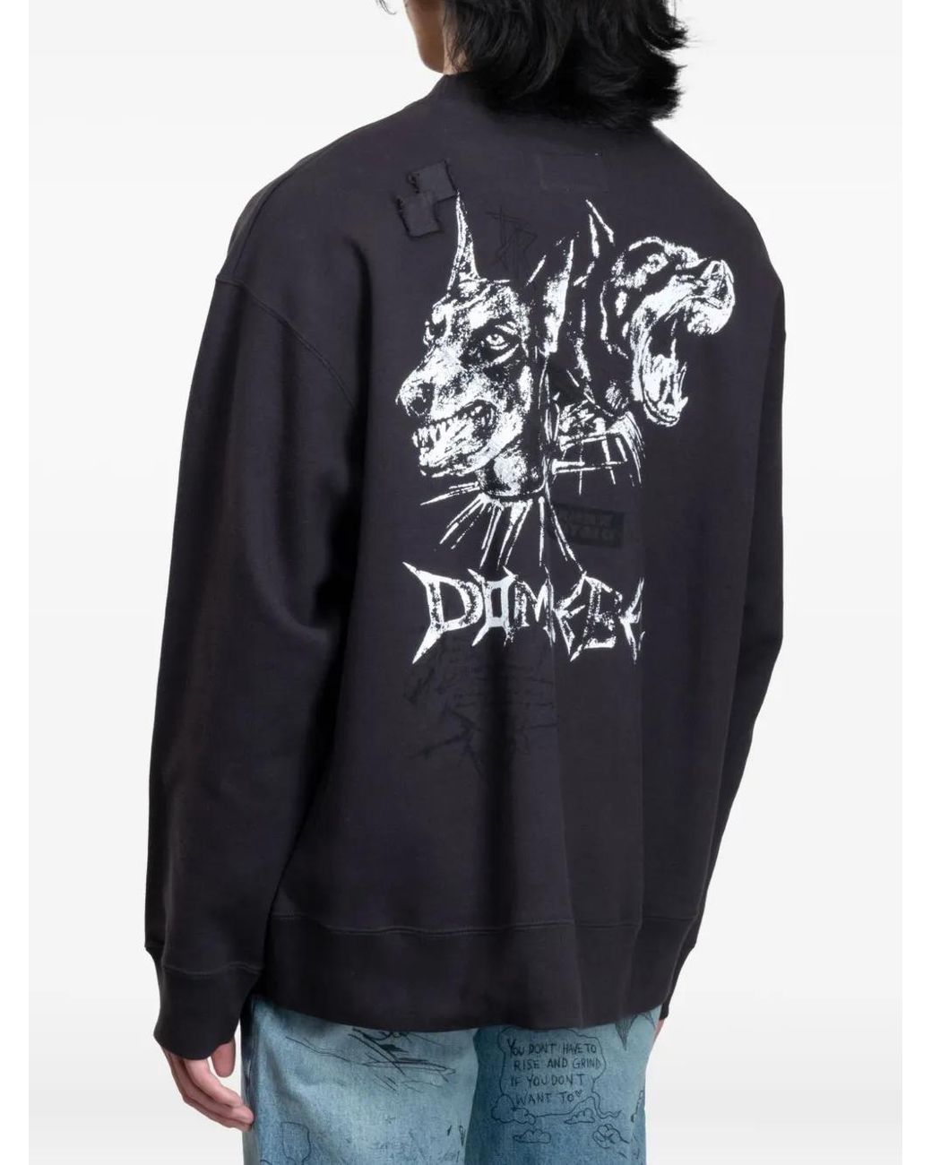 DOMREBEL Black Puppy Sweatshirt for men